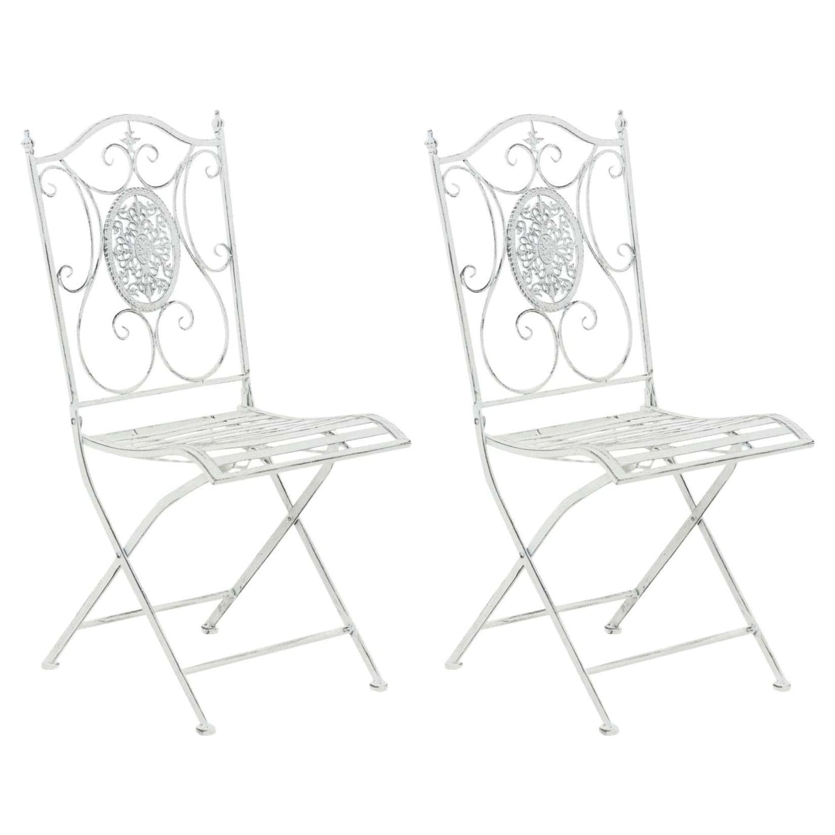 Elegante Eisengartenstühle (2er Set) für Outdoor