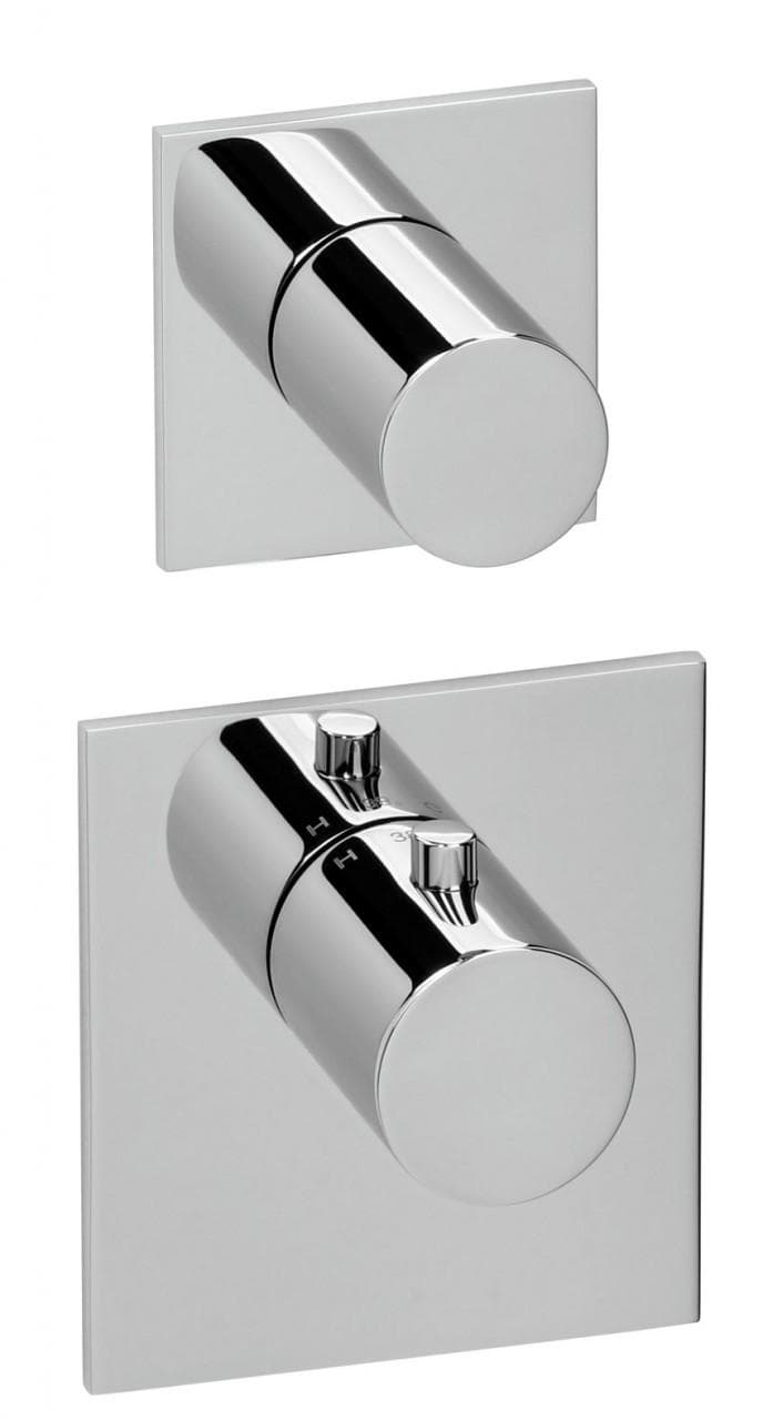 Herzbach Logic XL Fertigmontageset Universal-Thermostat-Modul Chrom