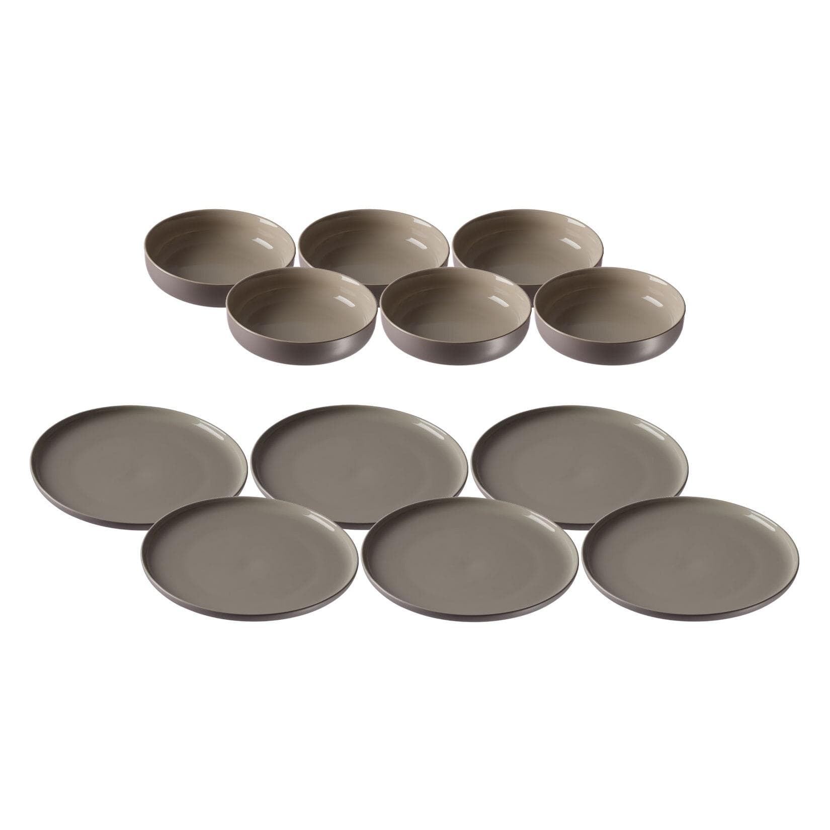 Ritzenhoff & Breker Jasper Teller und Schalenset 12er Set Weiss