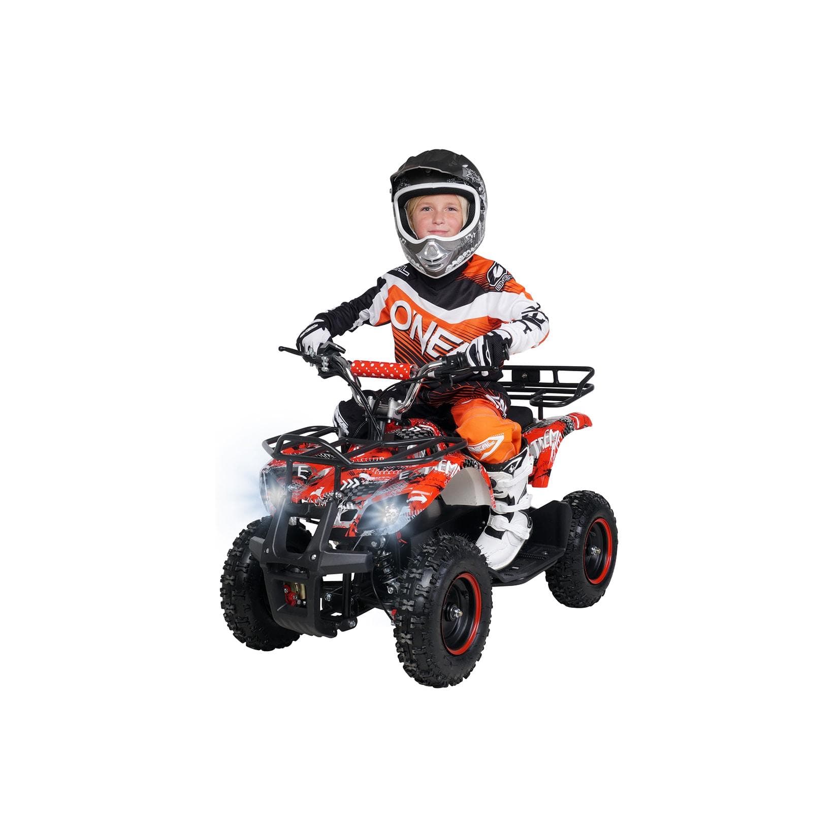 Actionbikes Motors Elektro-Kinderquad Torino 1000 Watt 24 km/h Schwarz/Weiß/Rot