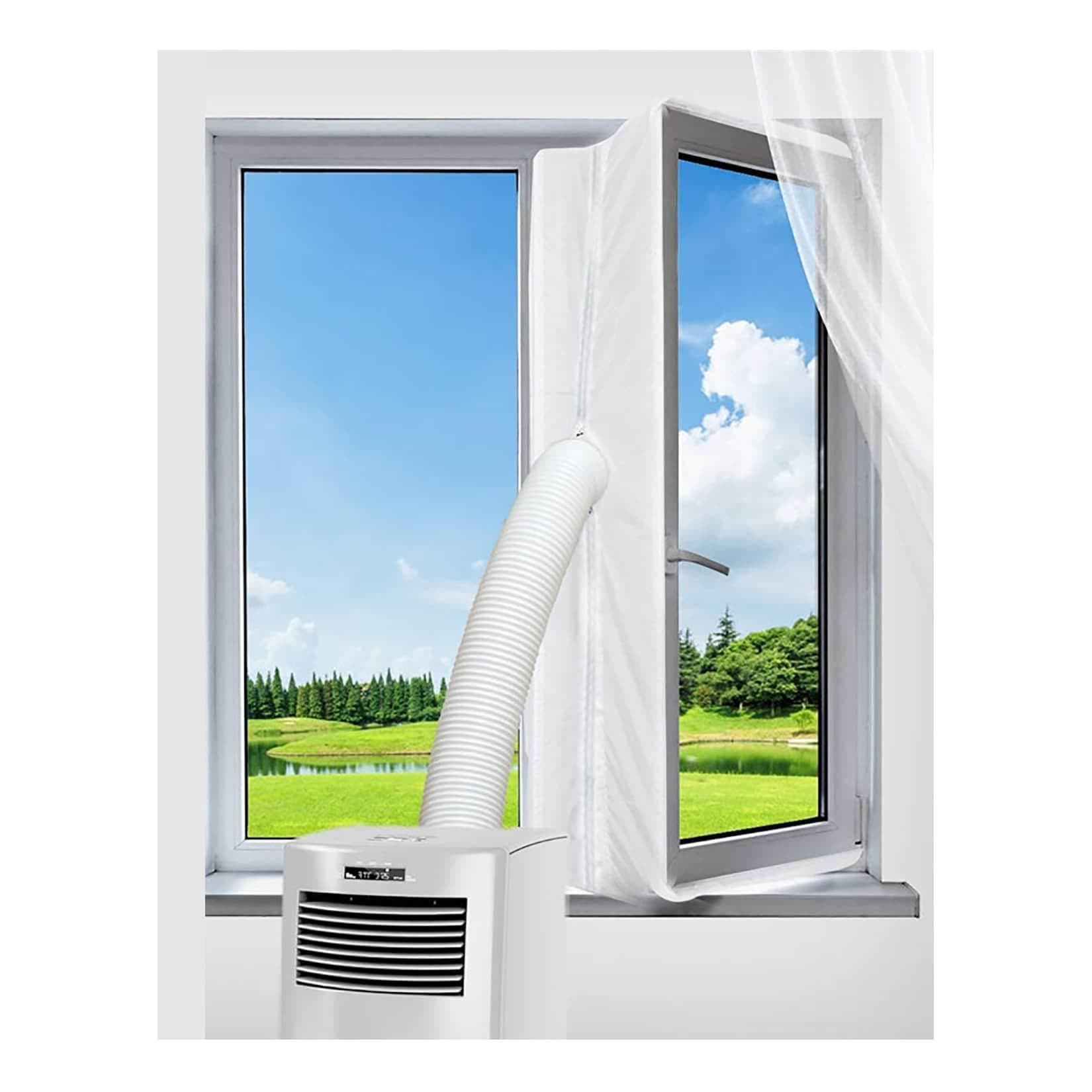 TPFLiving Fenster-Set Erweiterung Weiß für Klimageräte und Trockner