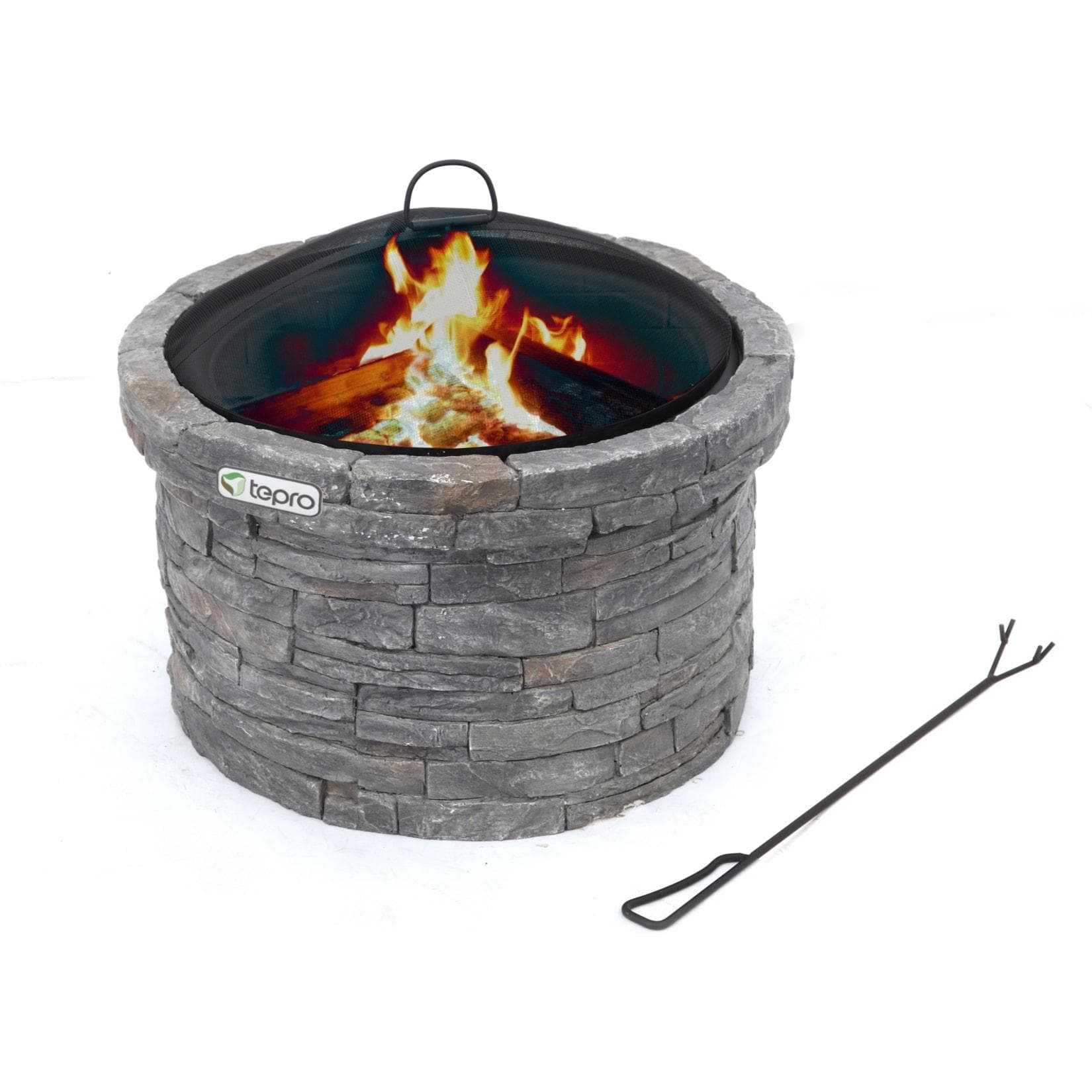Tepro Feuerstelle Gladstone Grau Schwarz Stahl