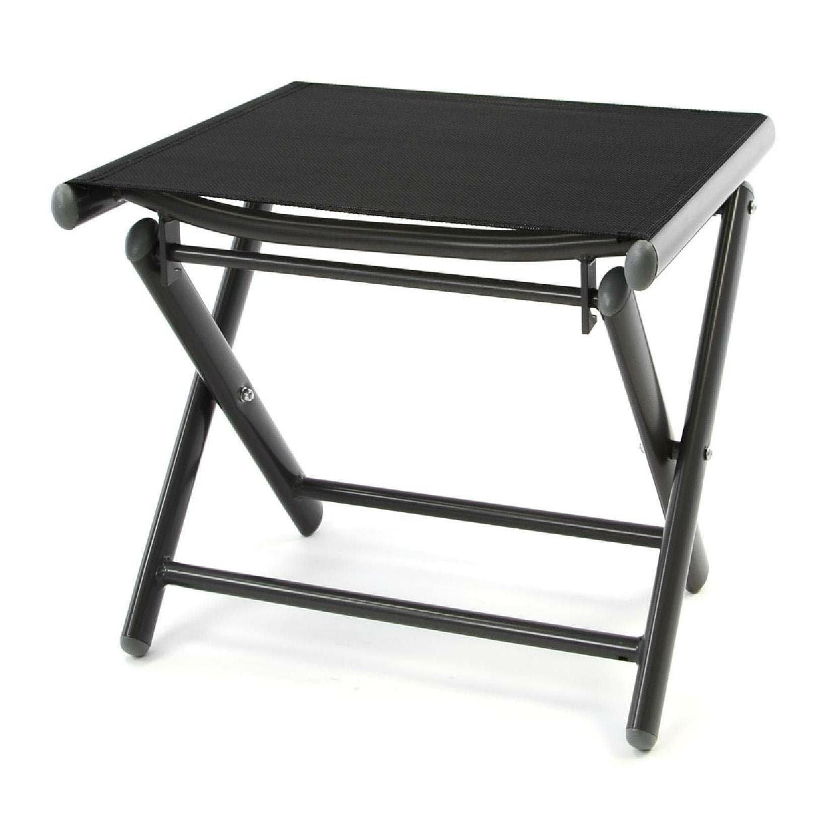 VCM Gartenstuhl Klapphocker Aluminium Schwarz