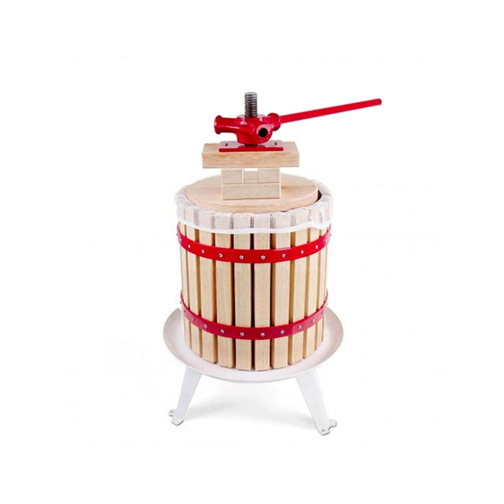 Ich-zapfe Obstpresse Weinpresse Apfelpresse Korb aus Holz 12 l