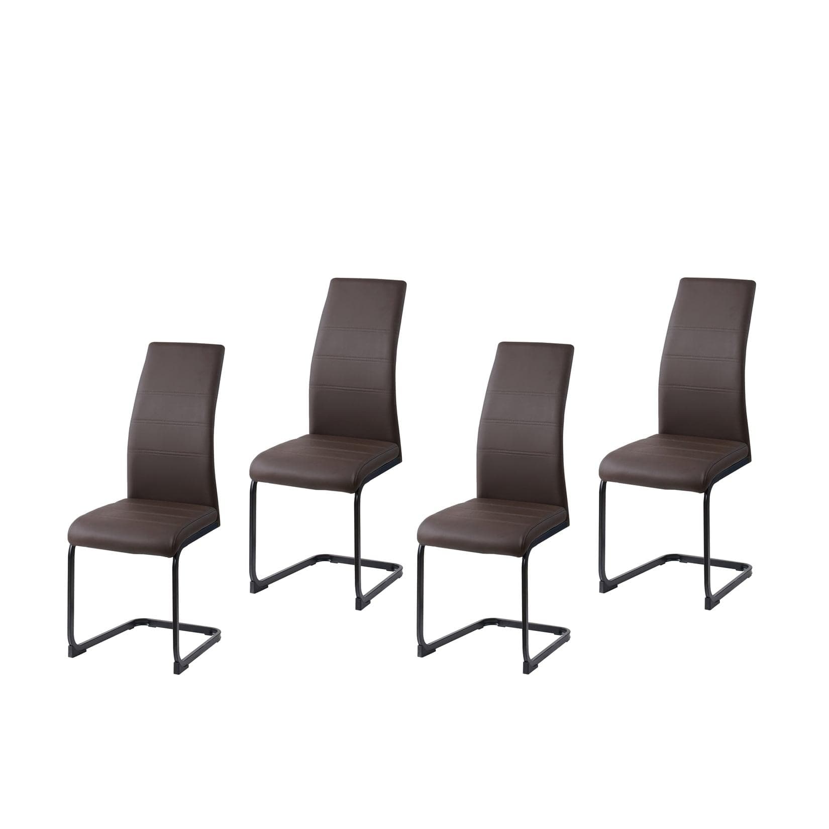 HTI-Living Schwingstuhl SallyP PU Braun - Kunstleder mit Metallgestell