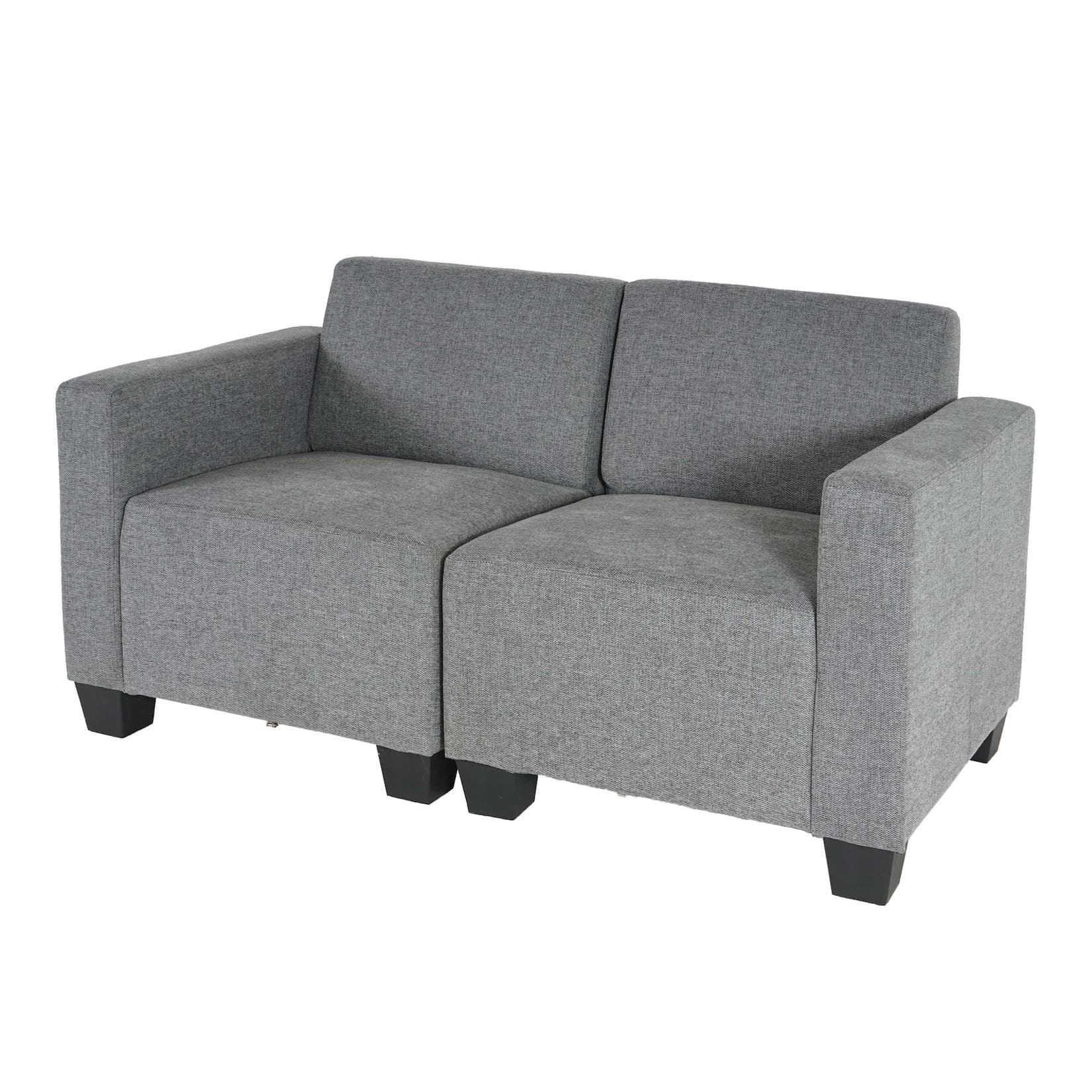 MCW Modular 2-Sitzer Sofa Couch Moncalieri Grau Stoff