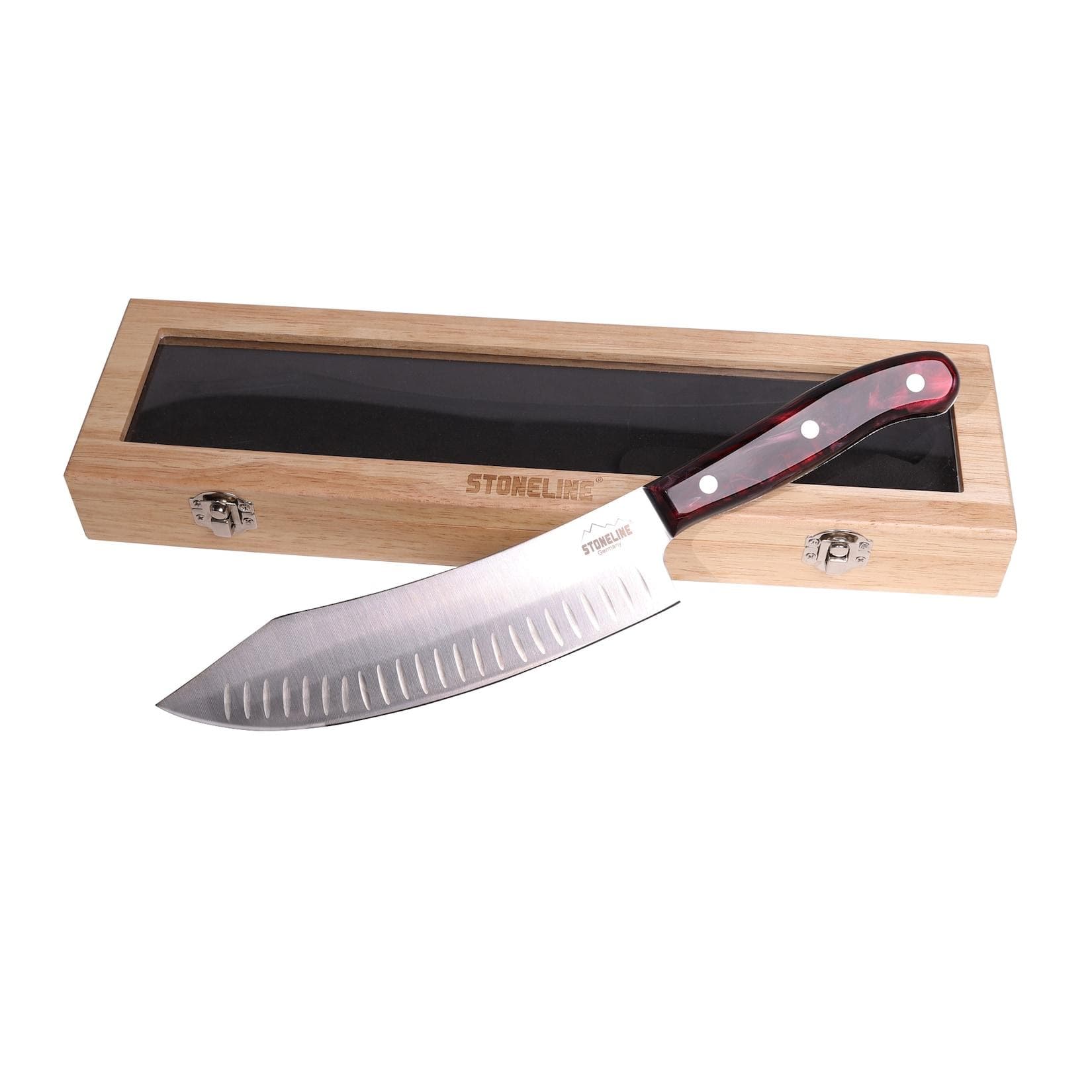 STONELINE Chefmesser 33,2 cm in edler Aufbewahrungsbox aus Holz