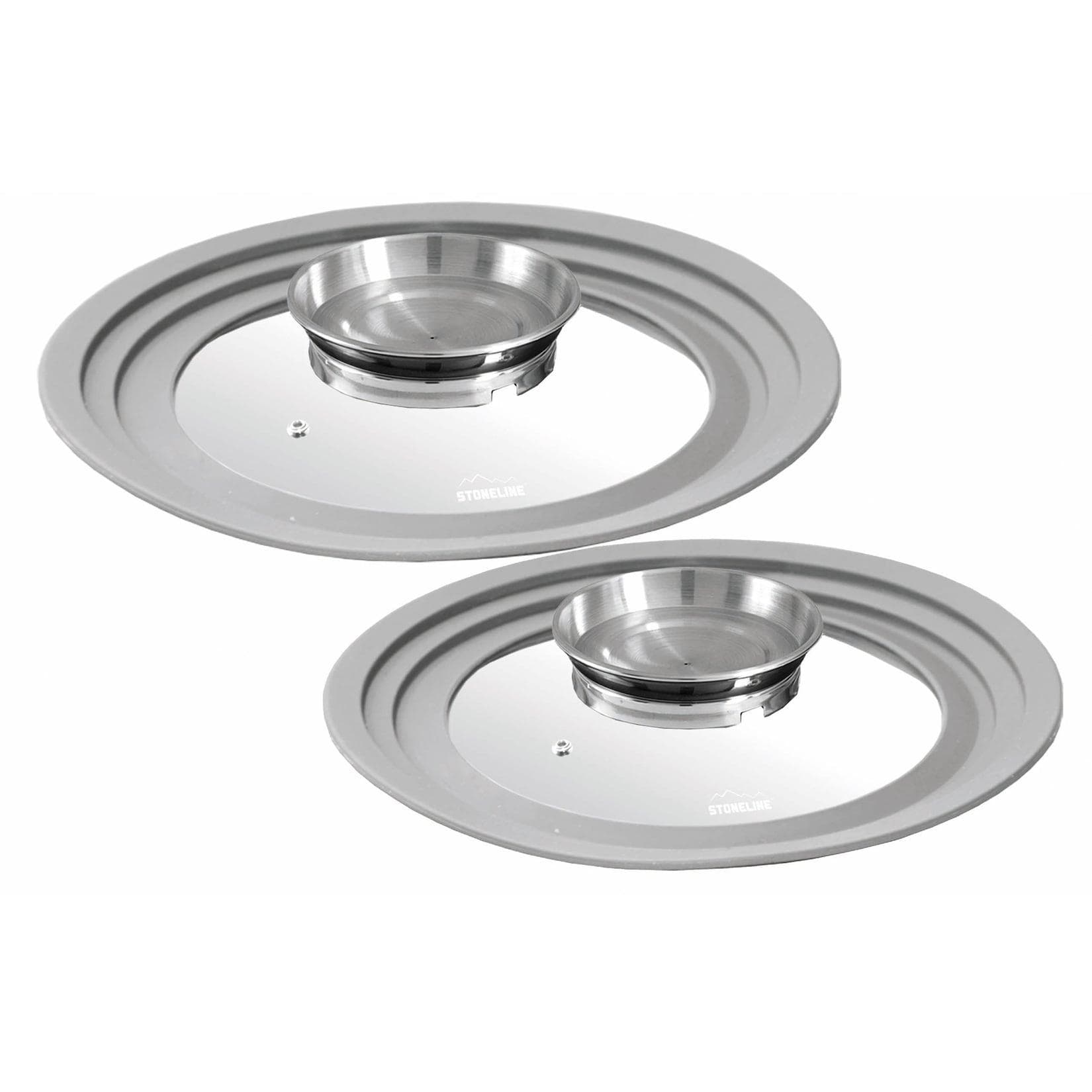 STONELINE® Universal Glasdeckel 2-teilig mit Silikonrand und Aromaknauf