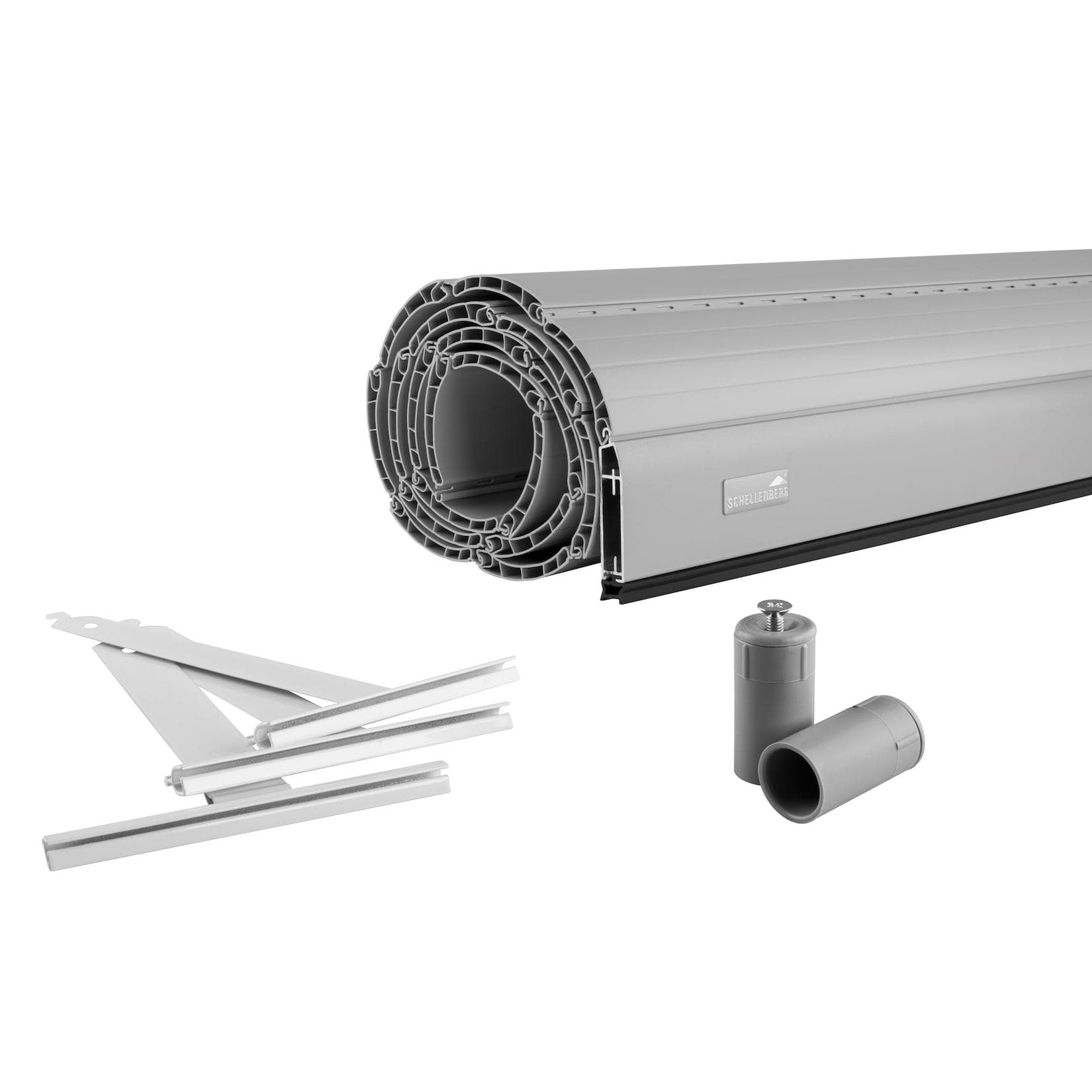 Schellenberg Rolladenpanzer Set PVC Grau 120x140 cm