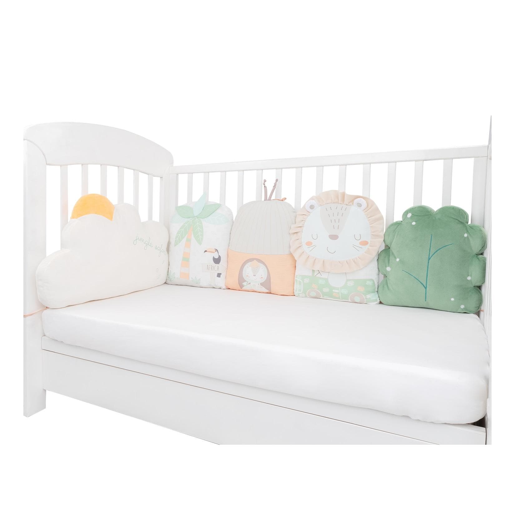 Kikkaboo Babykissen-Set 5-tlg. Plüsch Jersey für Babybetten