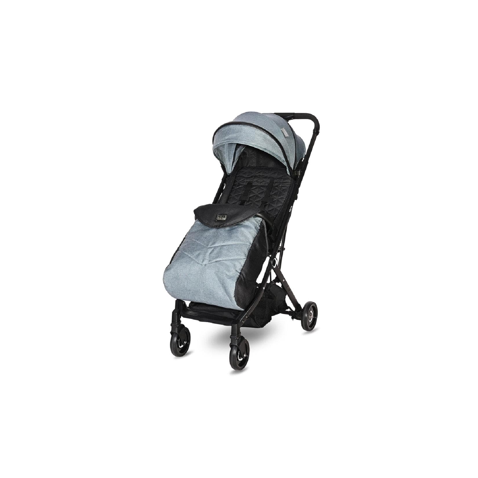 Lorelli Kinderwagen Myla Aluminiumrahmen Korb Fußsack Klappbar mit Zusatzgriff Hellblau