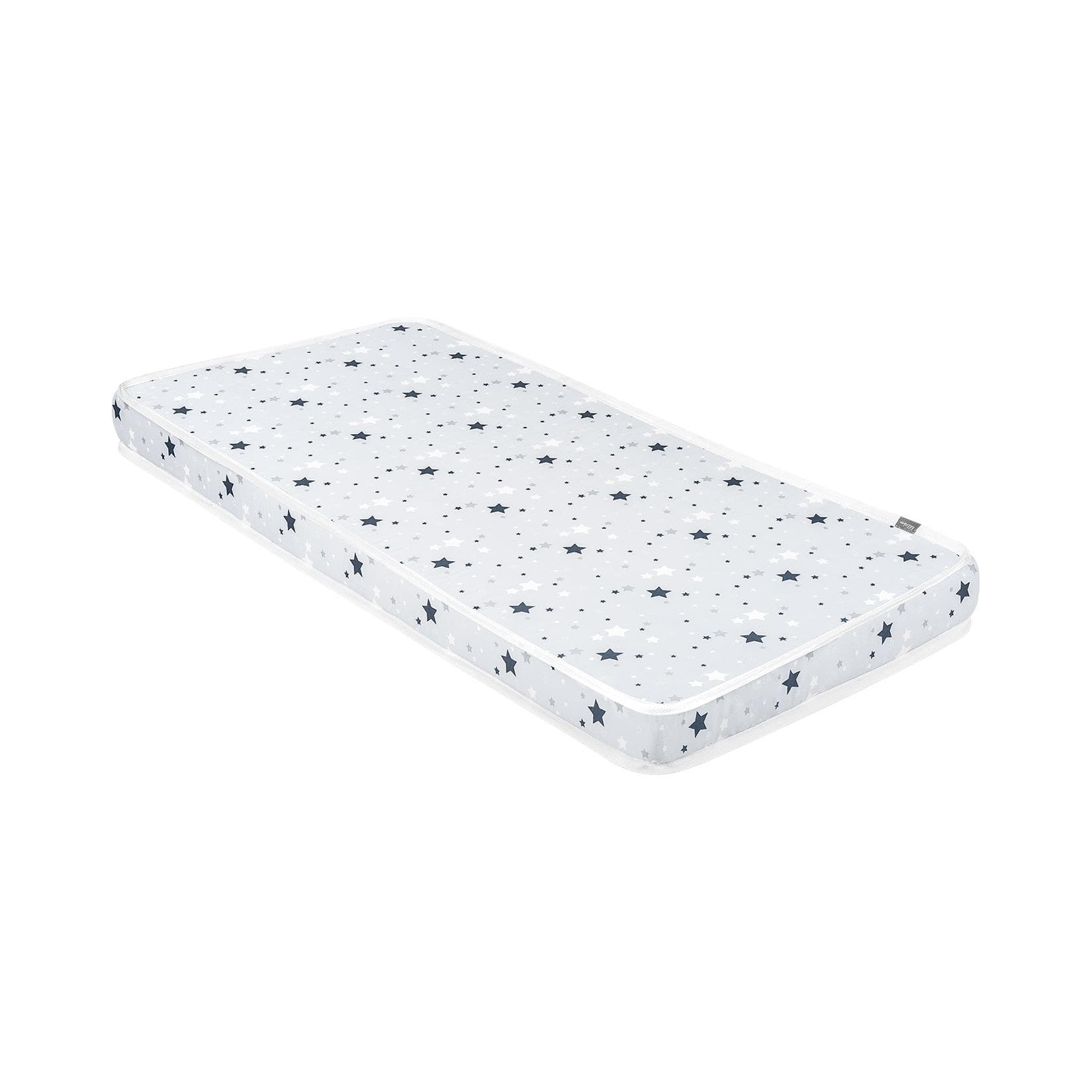Kikkaboo Babybett Matratze Fantasia Stars 120x60x9 cm Baumwolle Grau