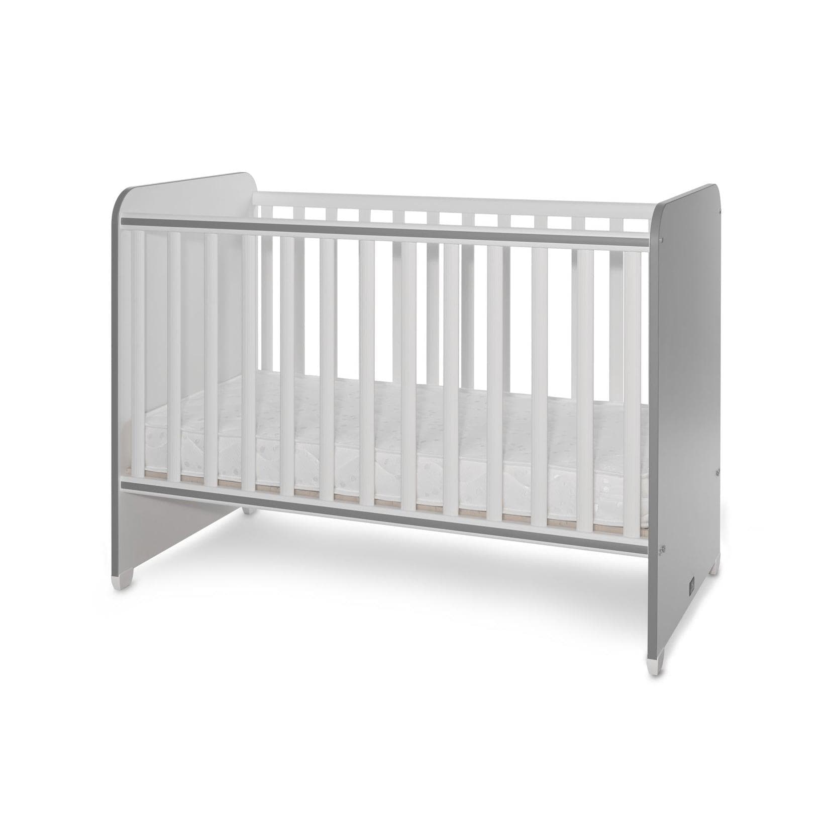 Lorelli Babybett Sweet Dream Weiß/Dunkelgrau mit zwei Höhenpositionen
