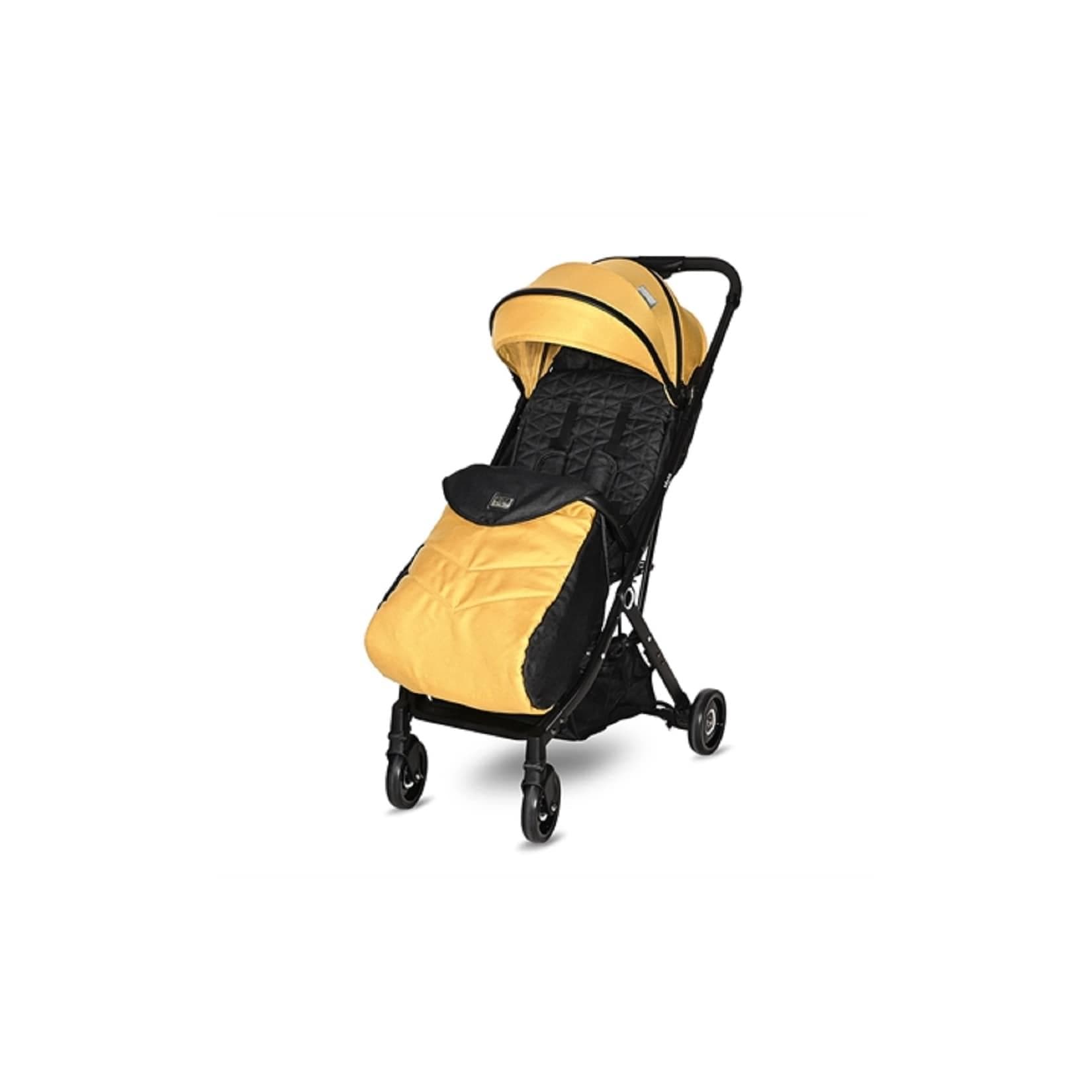 Lorelli Kinderwagen Myla Aluminiumrahmen Korb Fußsack Klappbar mit Zusatzgriff Gelb