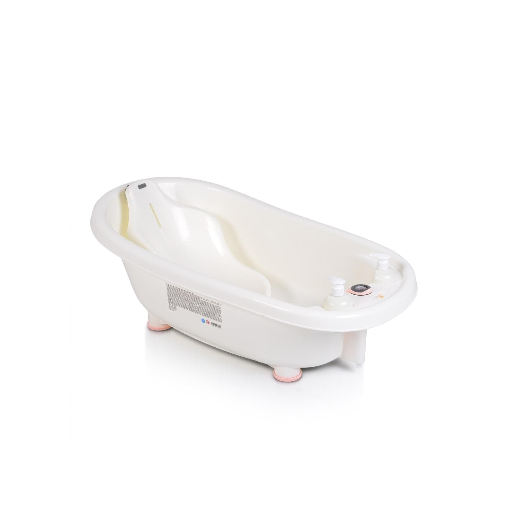 Moni Baby Badewanne Set Bubble mit Thermometer und rosa Sitz