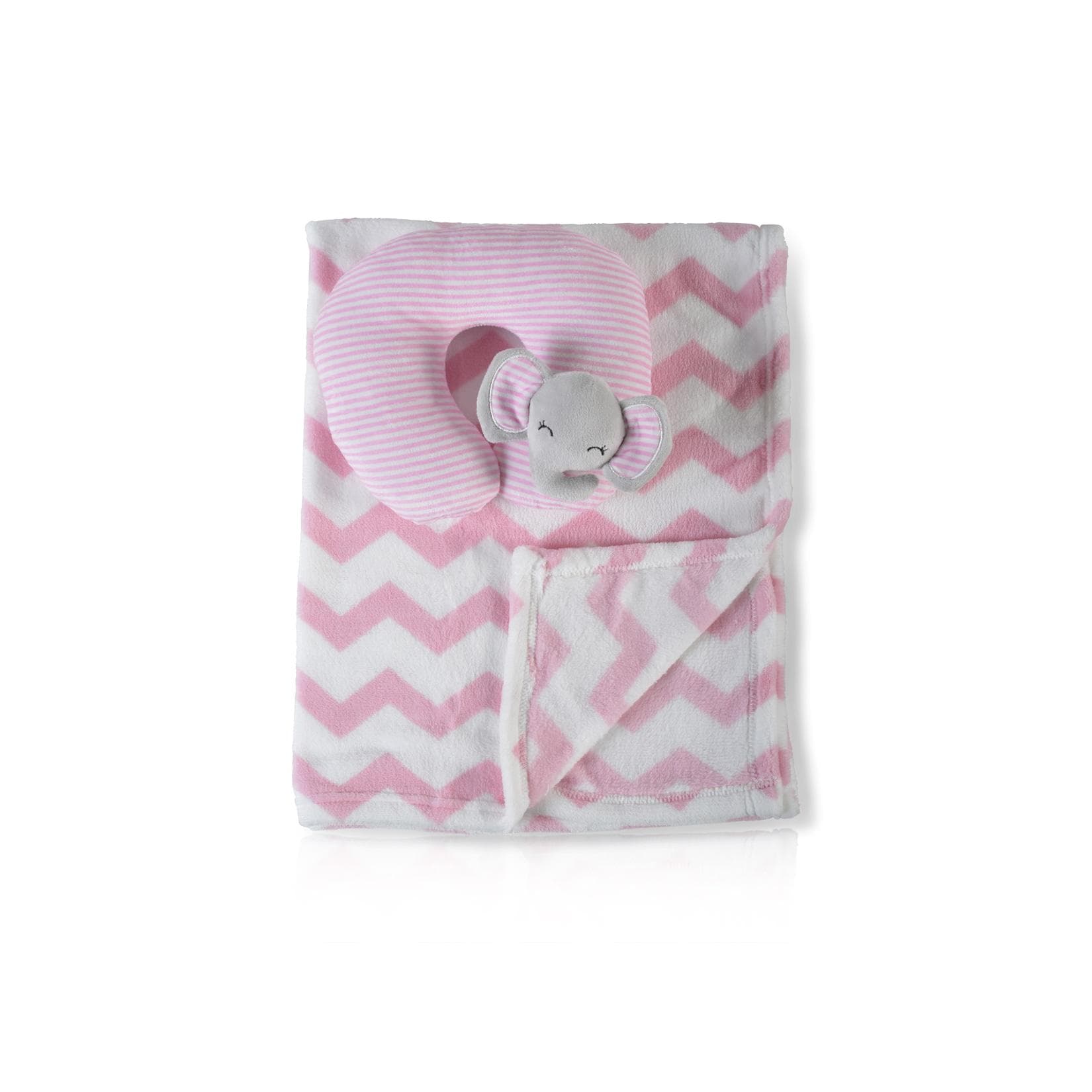 Cangaroo Babydecke Sammy 90 x 75 cm kuschelige Babydecke Nackenkissen rosa