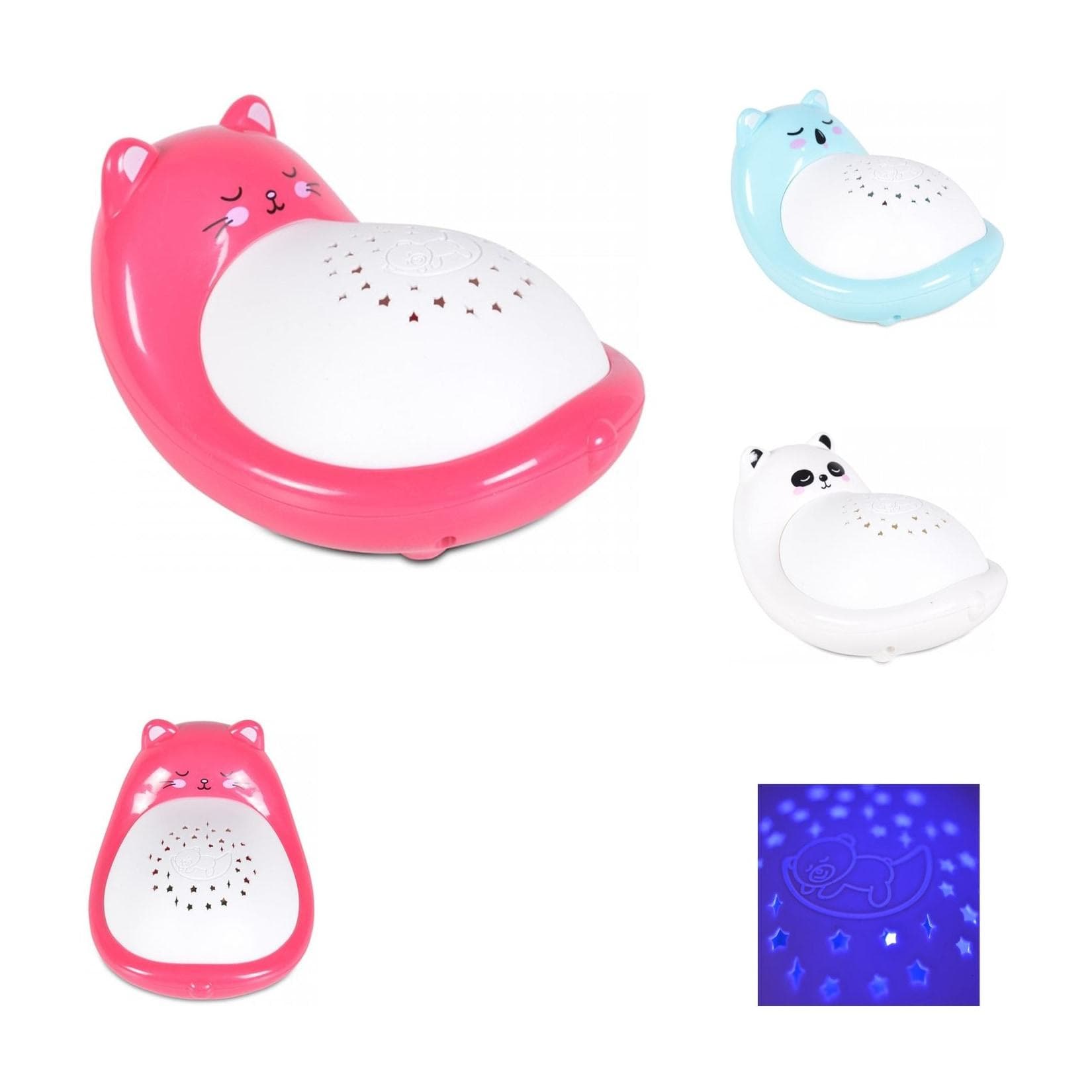 Moni Nachtlicht Tiere Musikspielzeug Spieluhr Lichtfunktion Projektor pink
