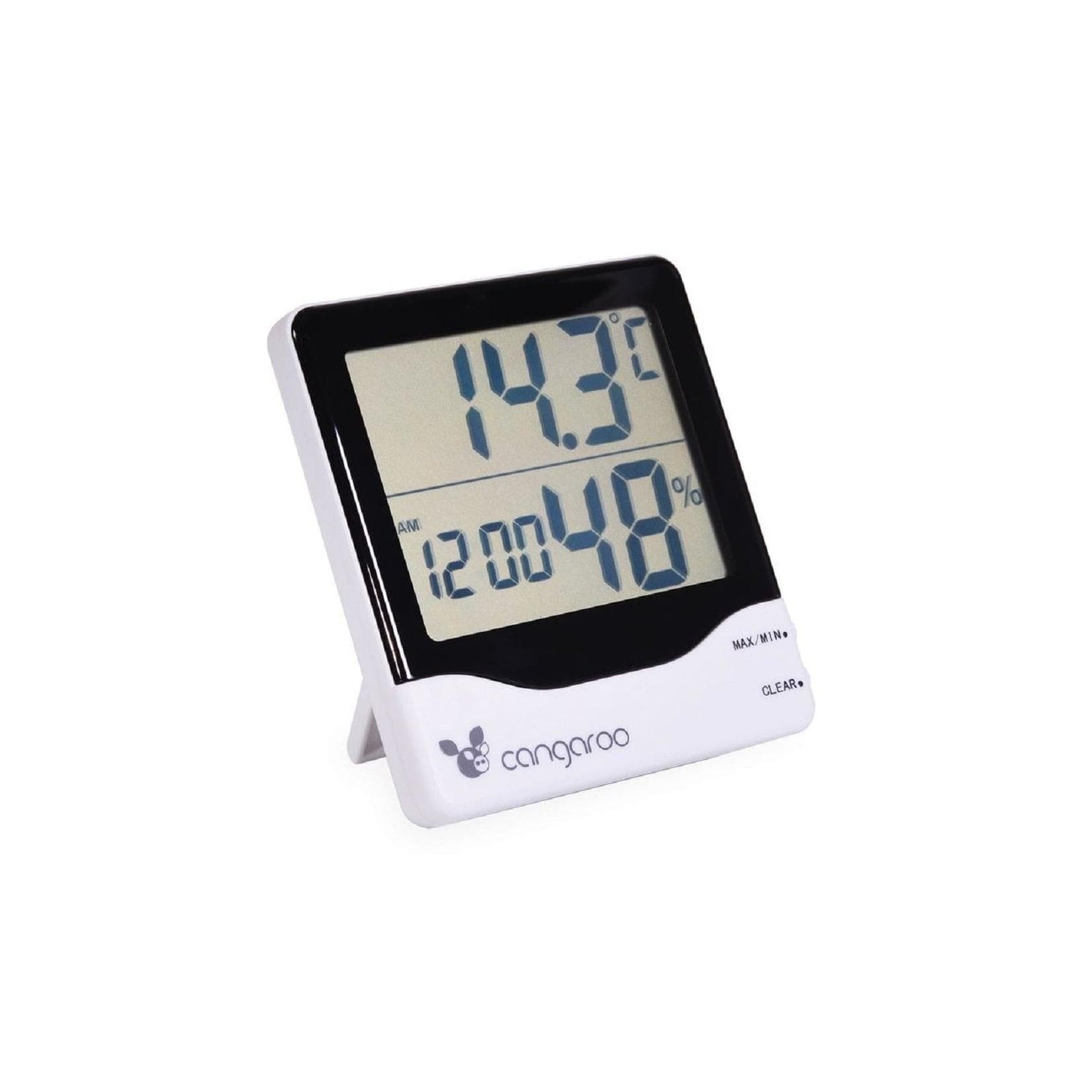 Cangaroo Thermometer 3 in 1 mit Hygrometer, Uhr und Wecker