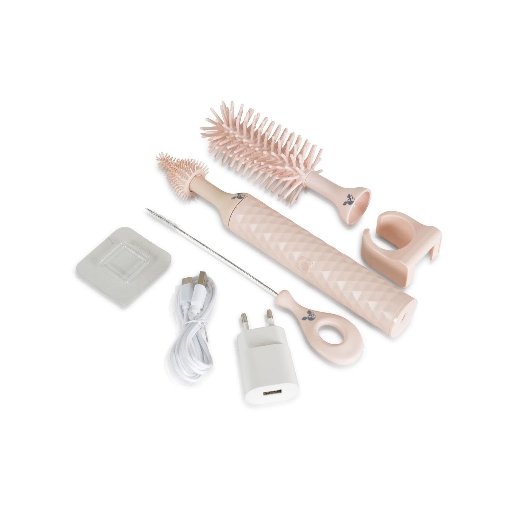Cangaroo Elektrisches Flaschenbürstenset 2in1 Saugerreiniger Rosa