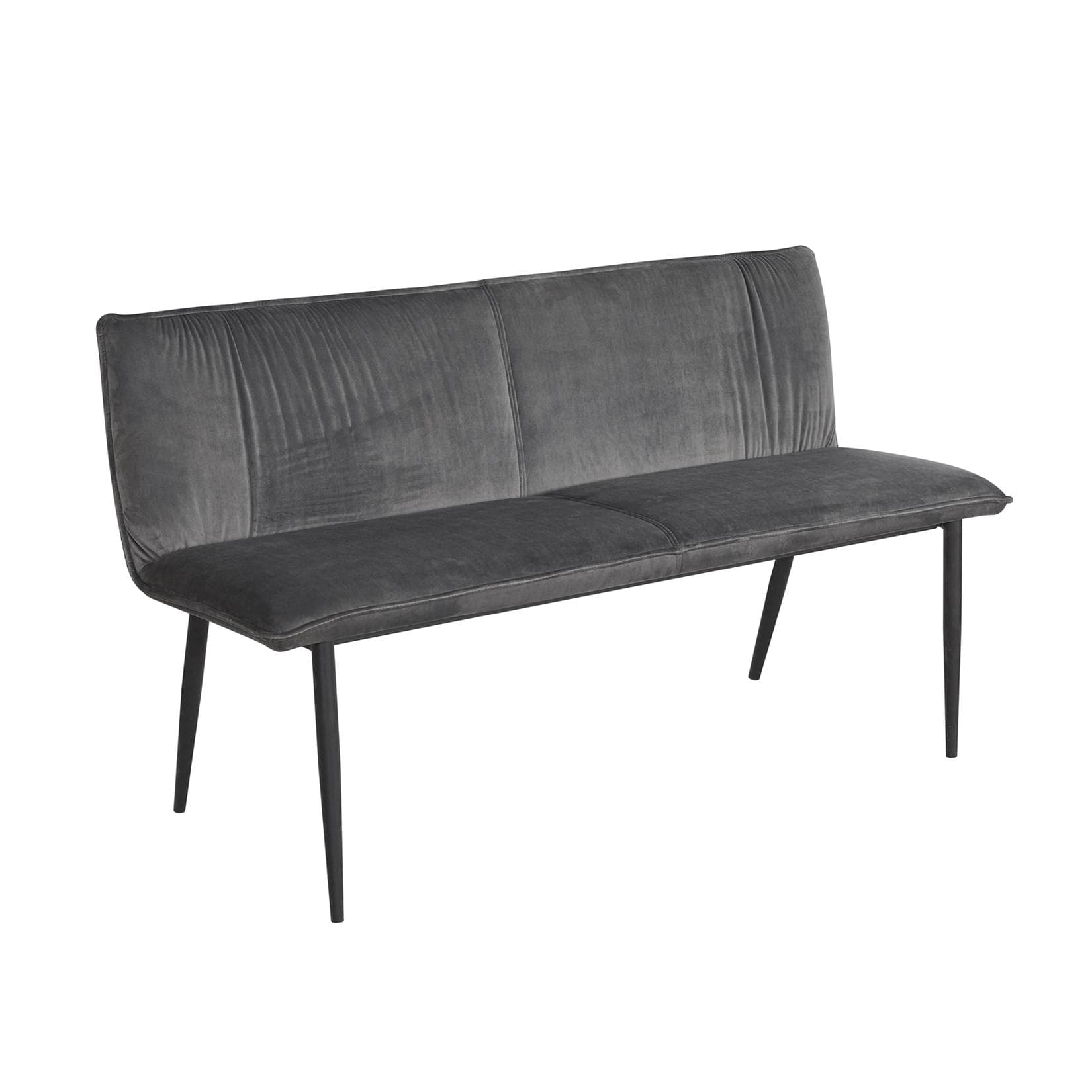HTI-Living Sitzbank Bangor Grau Velvet mit Print