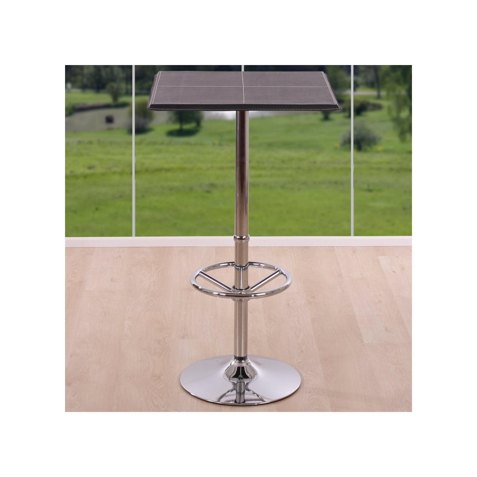 MCW Bartisch Stehtisch Buffalo mit Fußablage, quadratisch, schwarz