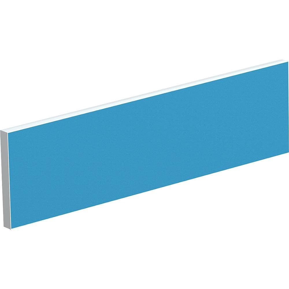 EasyDesk Tischtrennwand Blau/Weiß Aluminium