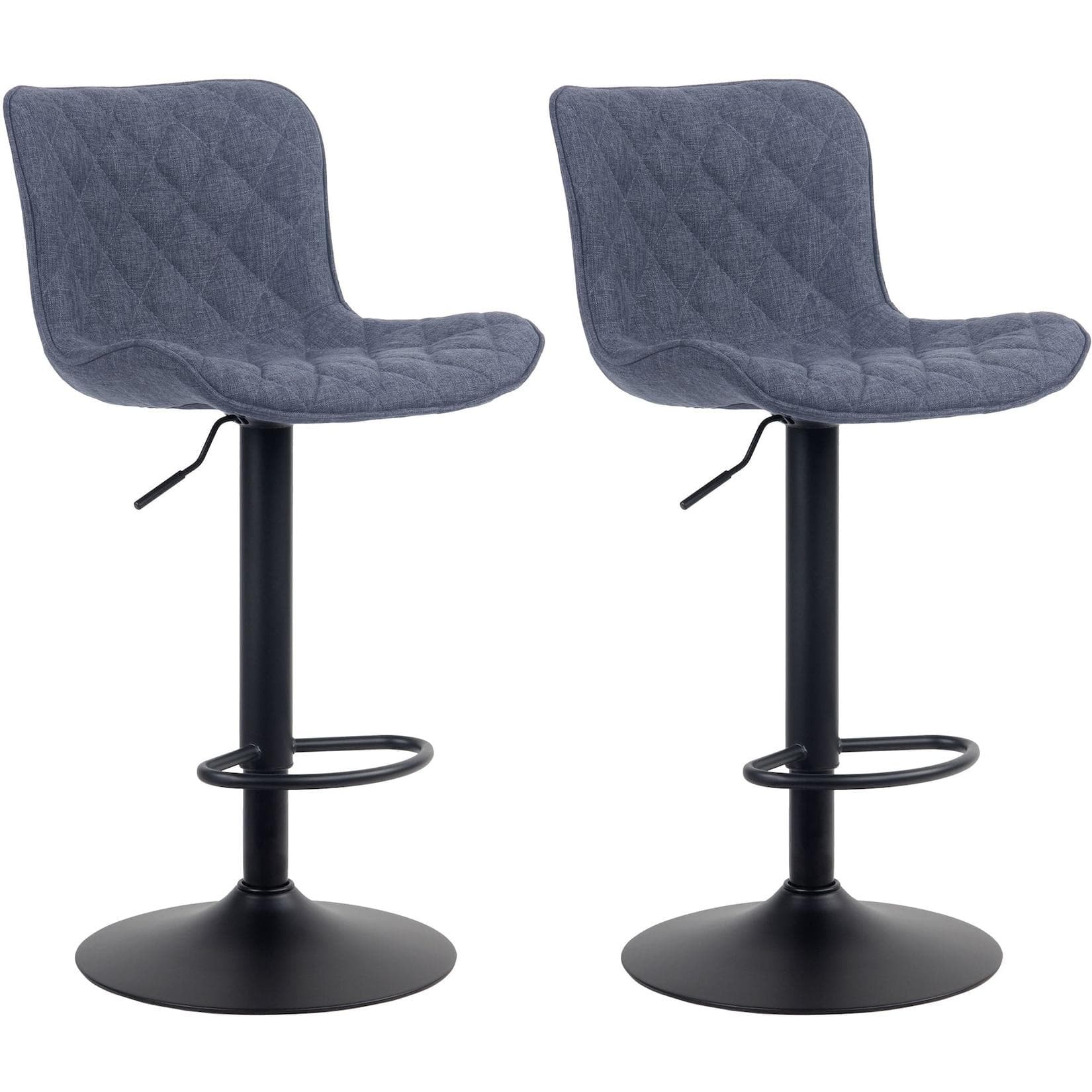 Höhenverstellbarer Barhocker mit Fußstütze (2er Set)