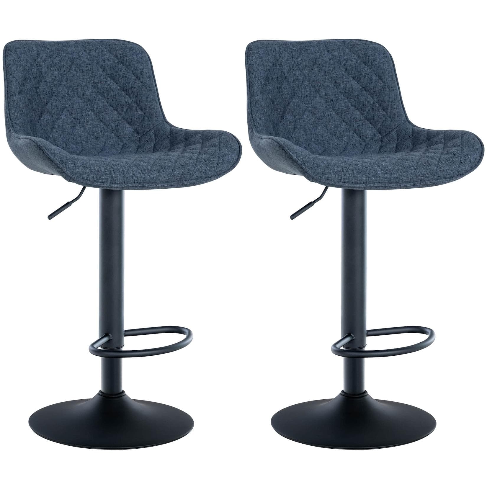 CLP 2er Set Barhocker Minosa Schwarz Metall Höhenverstellbar