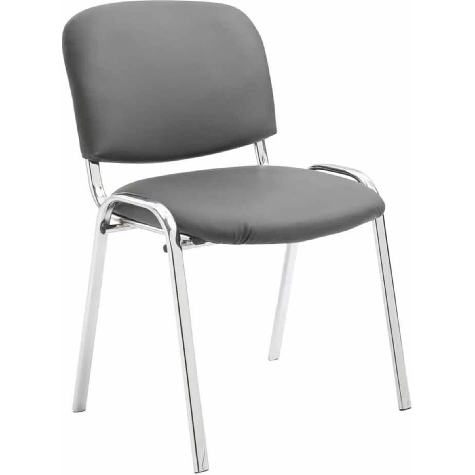 CLP Stapelstuhl Ken Kunstleder Metall Chrom-Optik