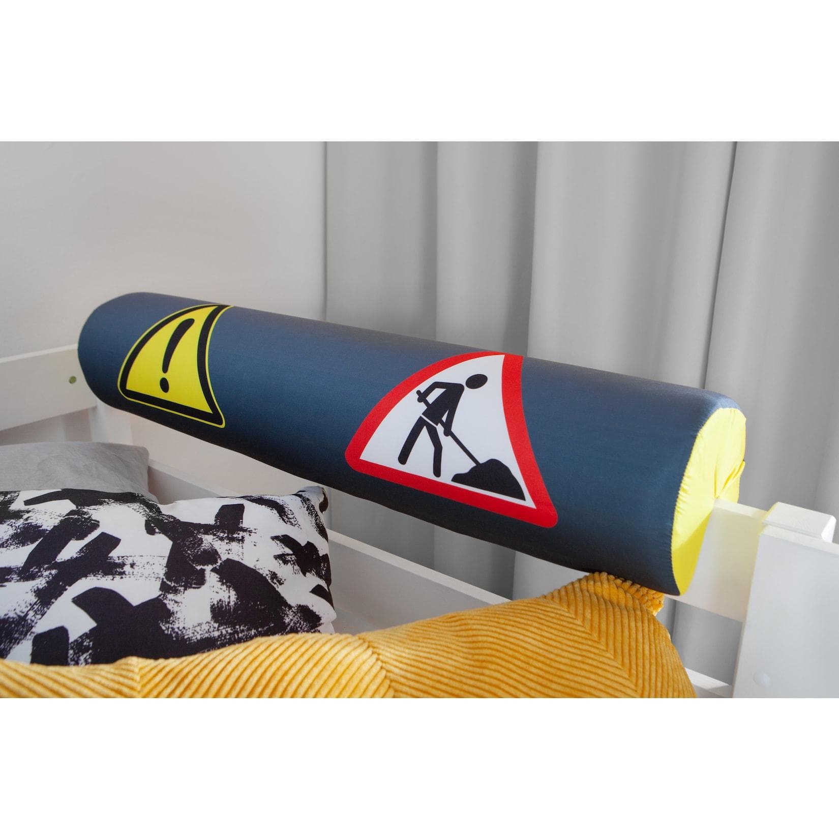 TICAA Oskars Baustelle Nackenrolle - Dekorative Polsterung für Kinderbetten