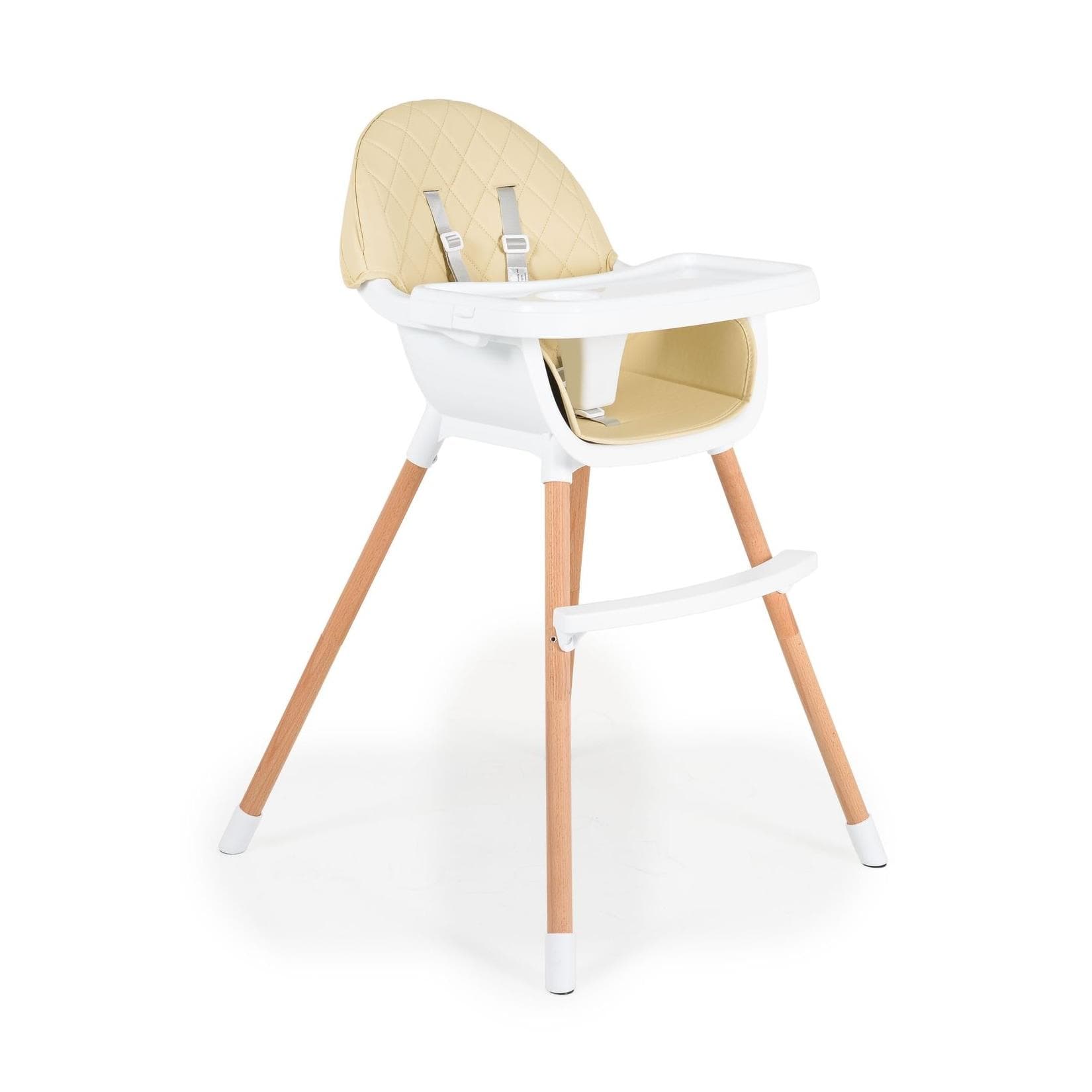 Cangaroo Kinderhochstuhl Gelato 2 in 1 Gurt Beige Verstellbarer Tisch