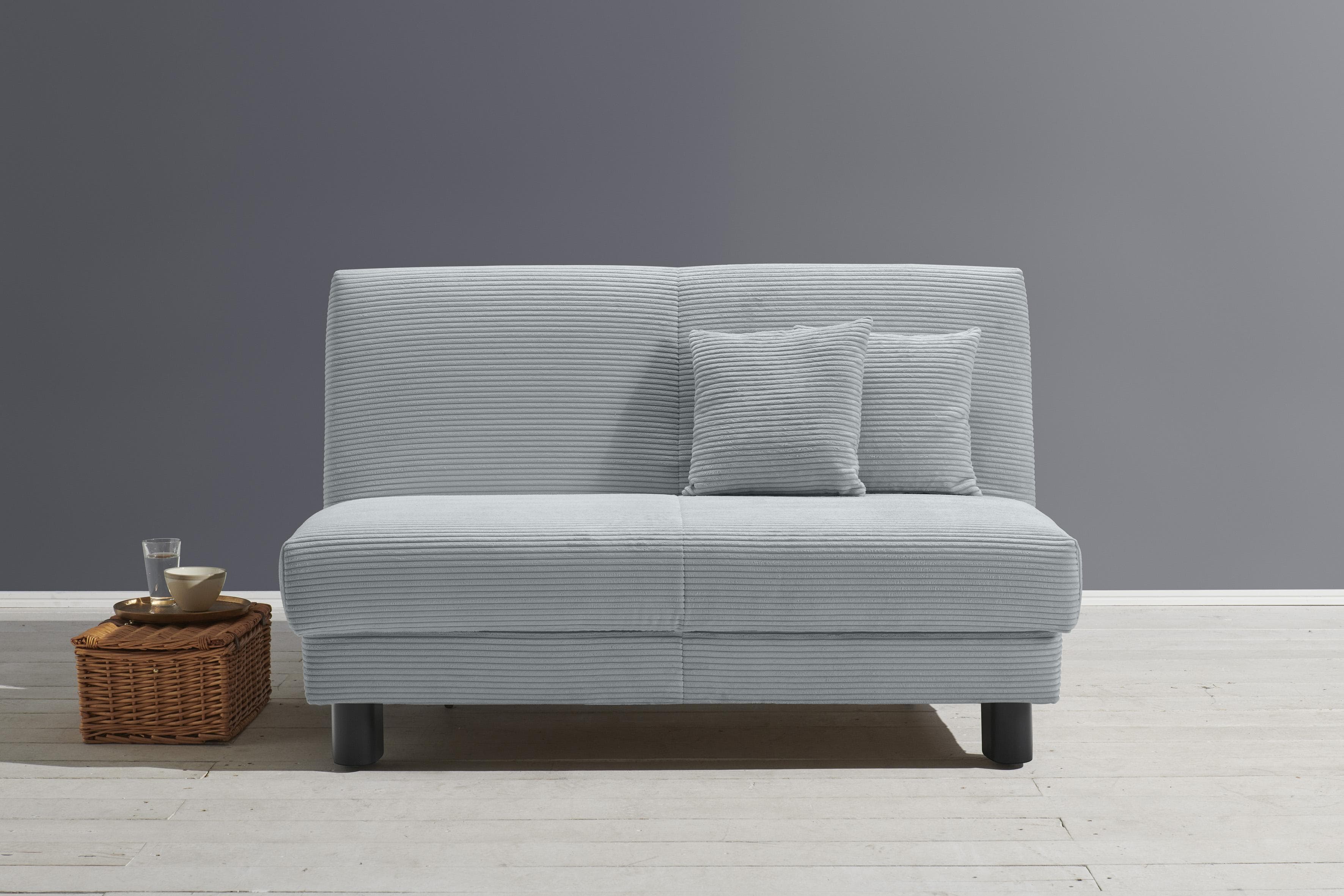 ELL + ELL Schlafsofa Enny Hellblau mit Liegefläche