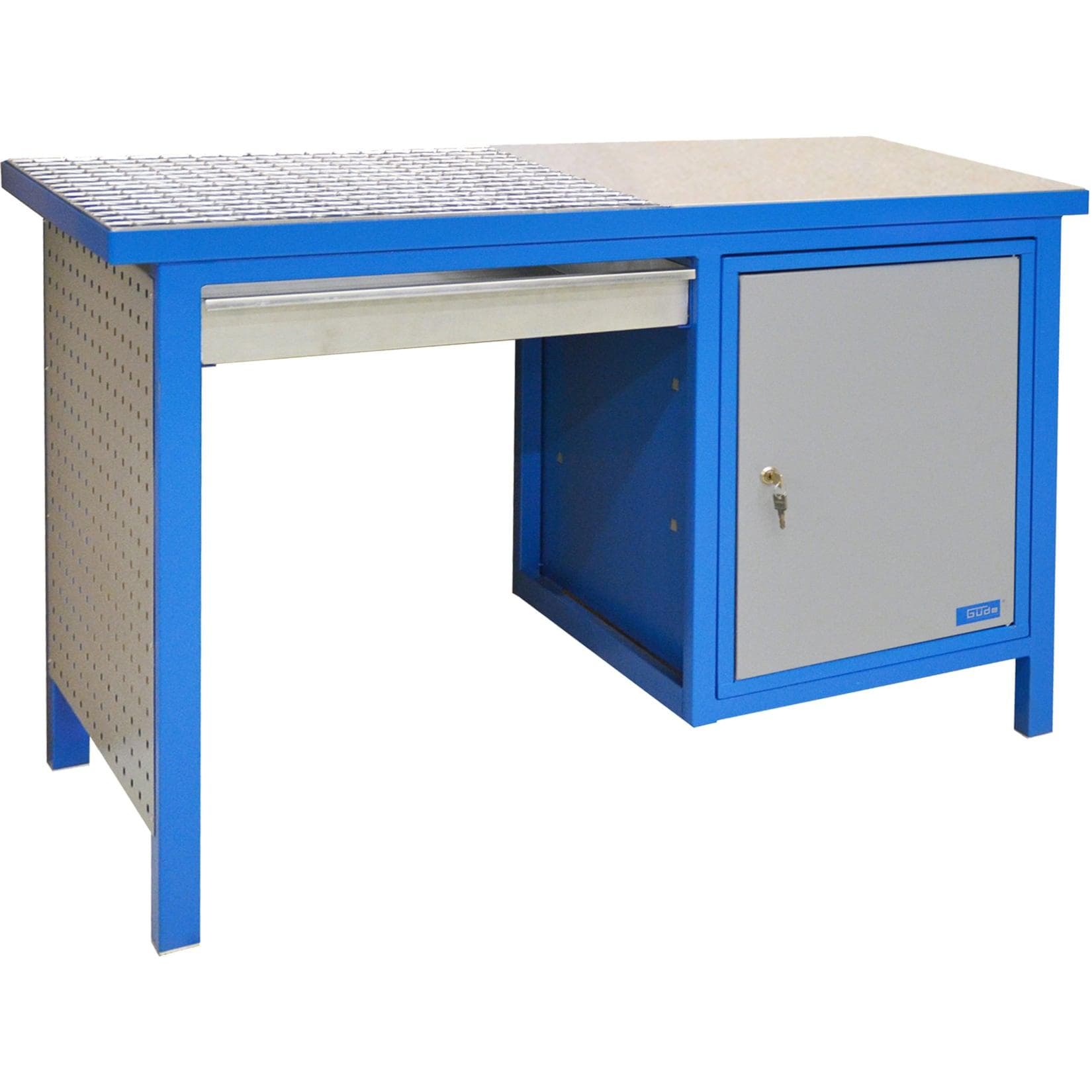 Güde SW 1200/600 Schweiß-Werkbank mit Unterbauschublade und Lochwand