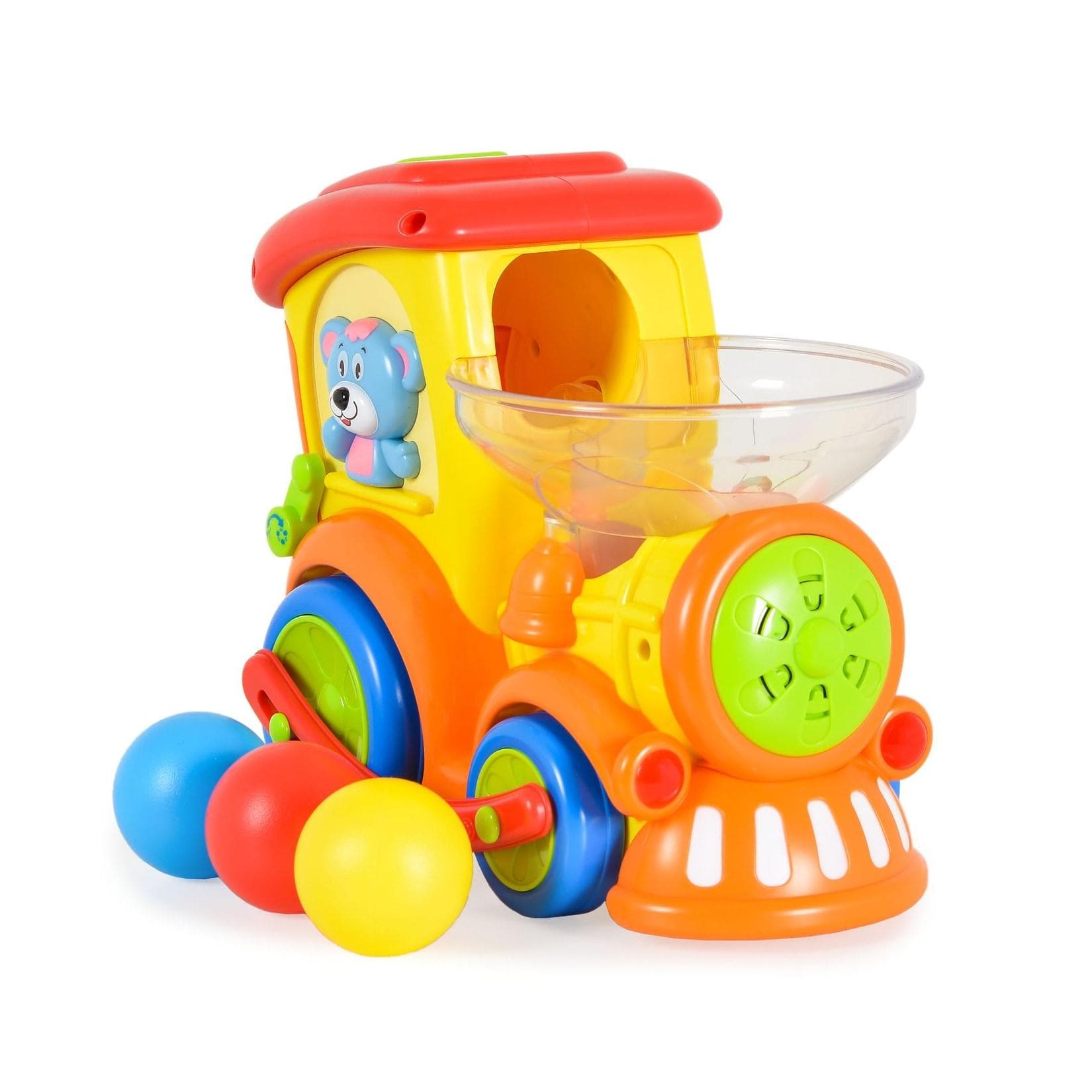 Moni Spielzeug Zug 958 Kugelbahn mit Musik und Licht gelb