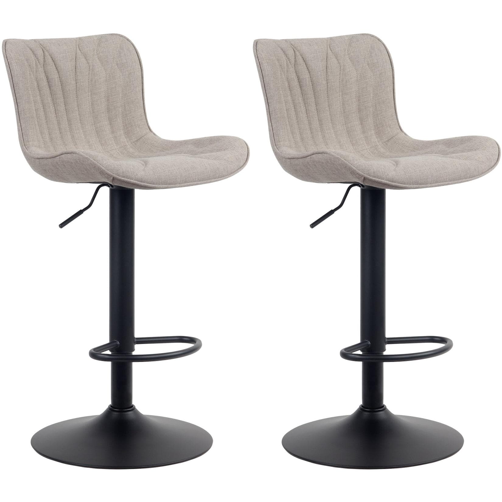 Höhenverstellbarer & Drehbarer Barhocker mit Fußstütze (2er Set)