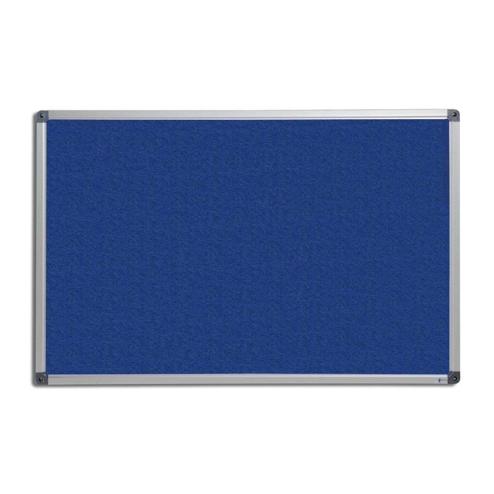 Office Marshal Filz-Pinnwand Blau mit Aluminium-Rahmen