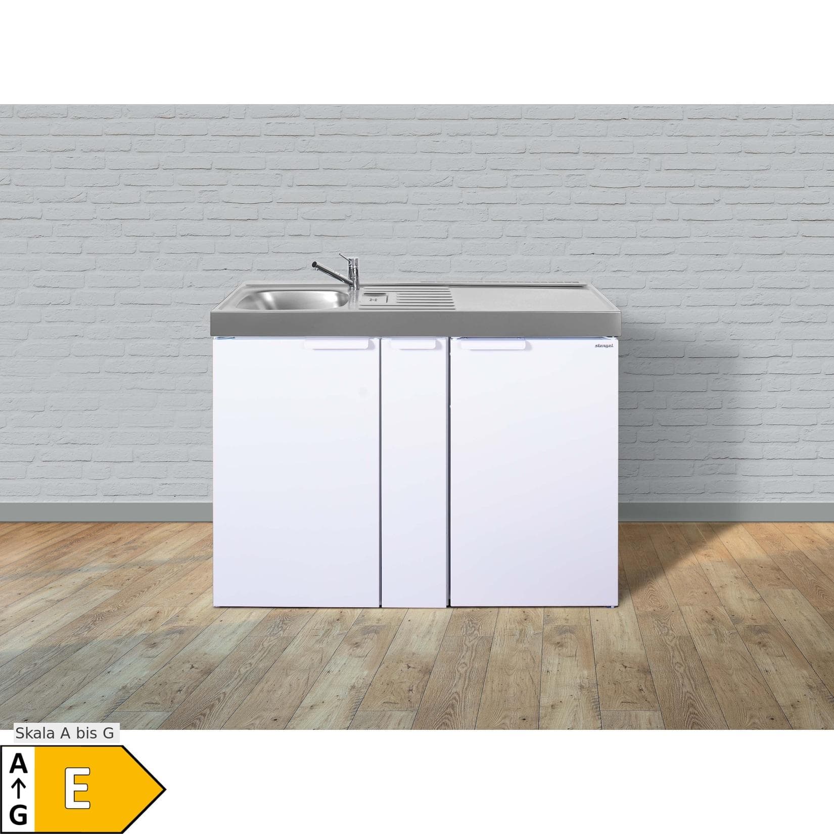 Stengel Küchen Kitchenline MK 120 A Mini-Metall-Küche Weiß