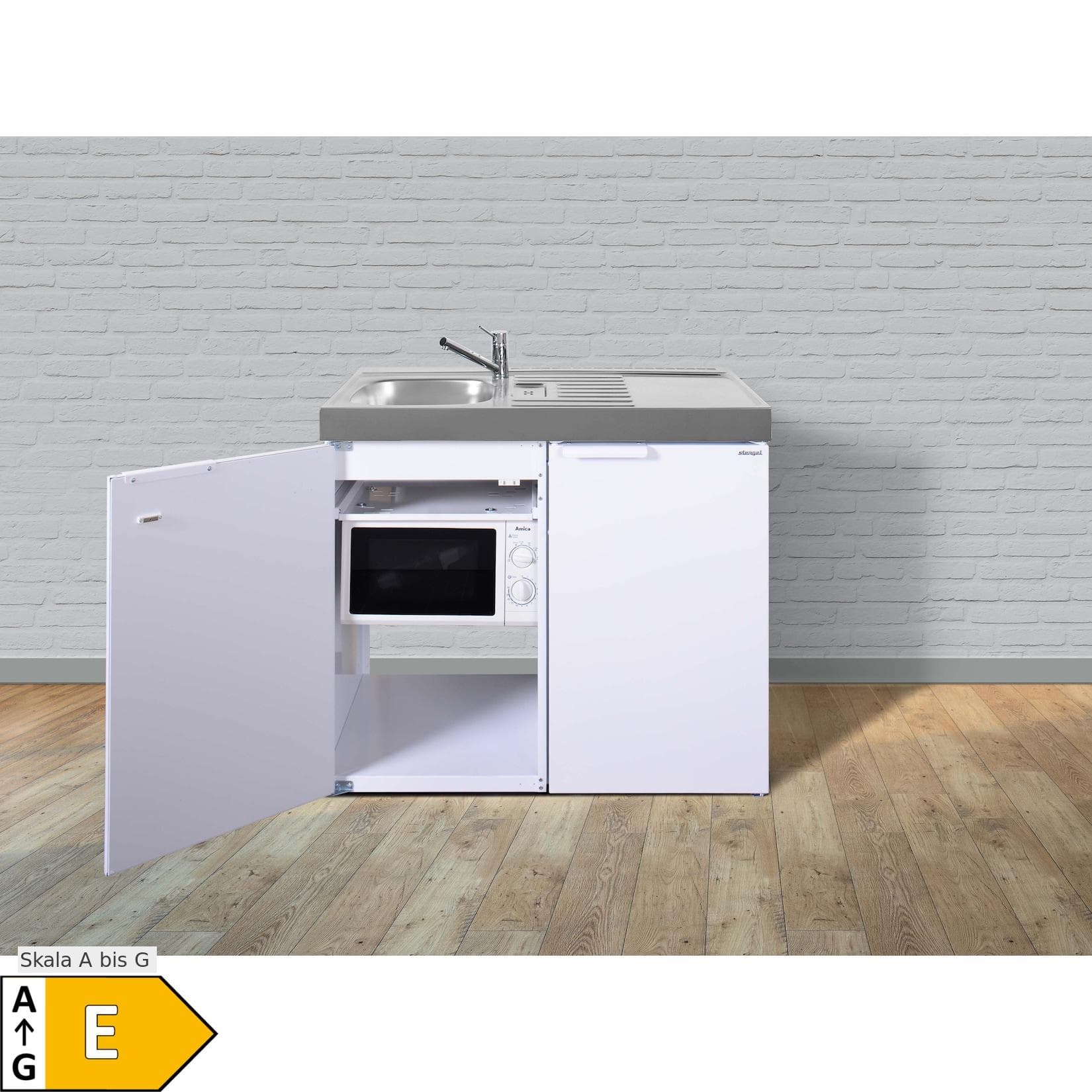 Stengel Küchen Kitchenline MKM 100 Mini-Metall-Küche Weiß