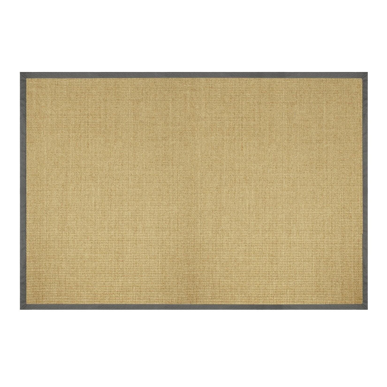 Karat Sisal-Teppich Amazonas Natur Bordüre Graphit