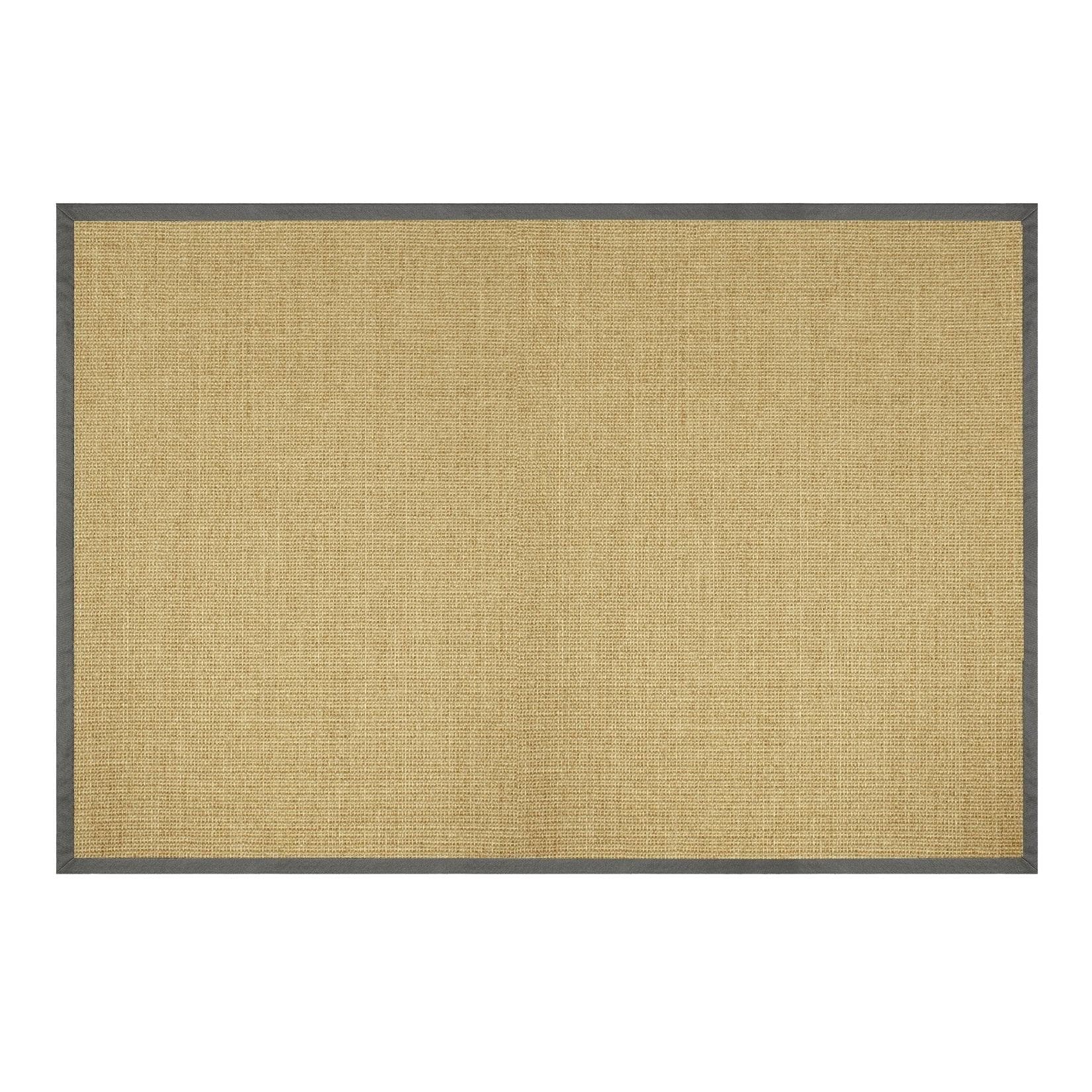 Karat Sisal-Teppich Amazonas Natur Bordüre Graphit