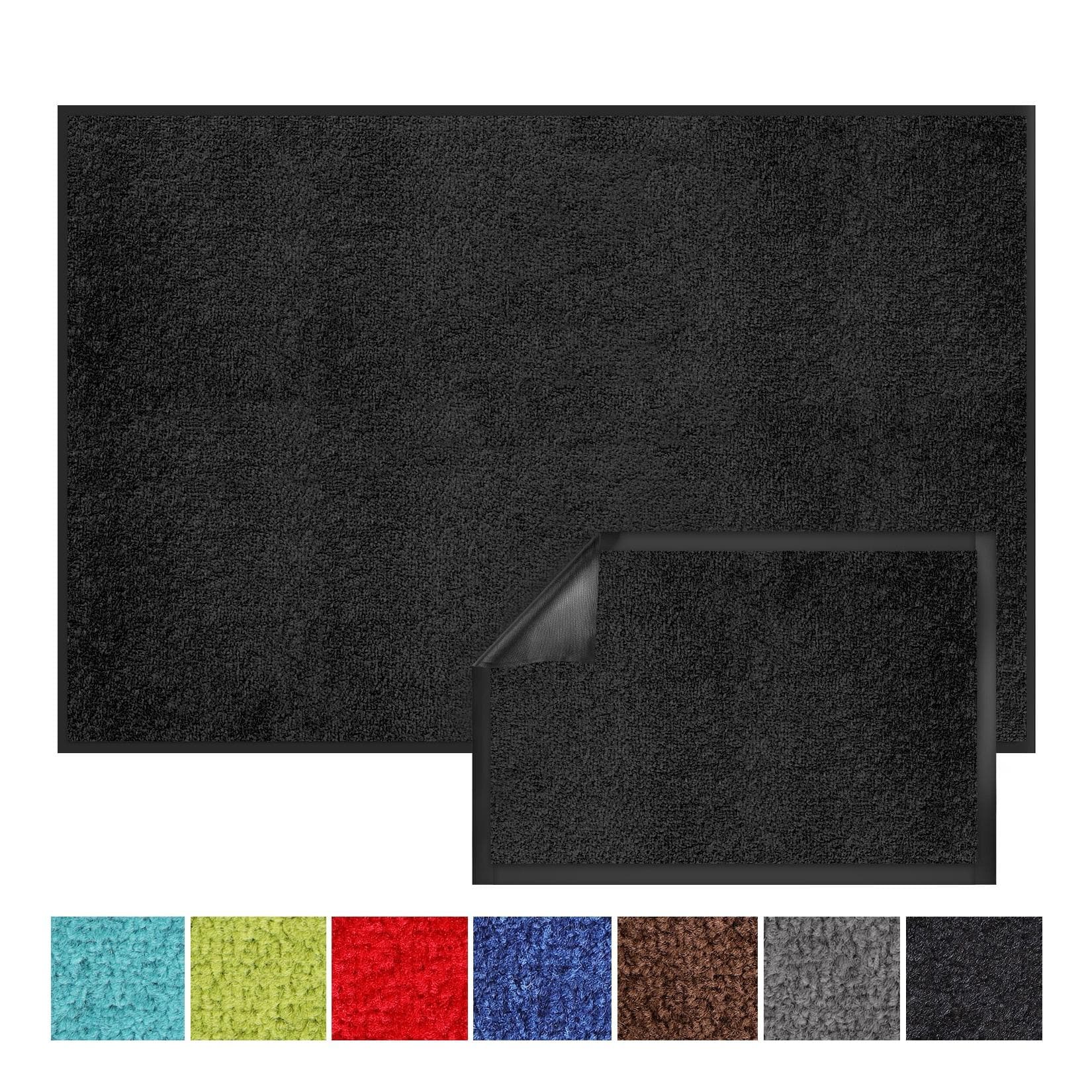 Karat Schmutzfangmatte Monochrom Schwarz - Fußmatte für Eingangsbereich
