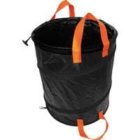 Fiskars Solid PopUp Gartensack: Schwarz mit Orange Griffen - Reißfest & Schimmelresistent