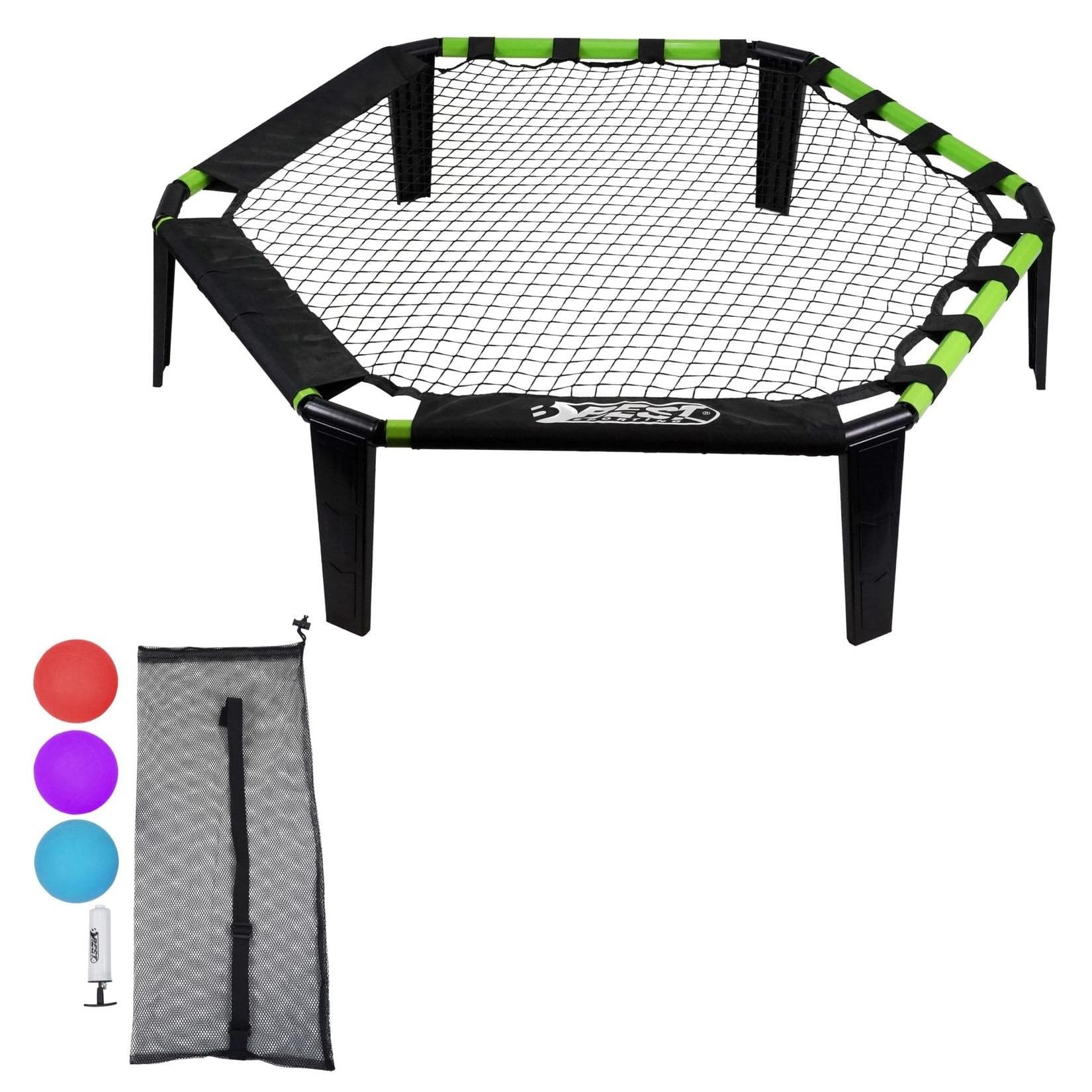 Best Sporting Roundnet Set Outdoor mit 3 Bällen, Tasche & Pumpe