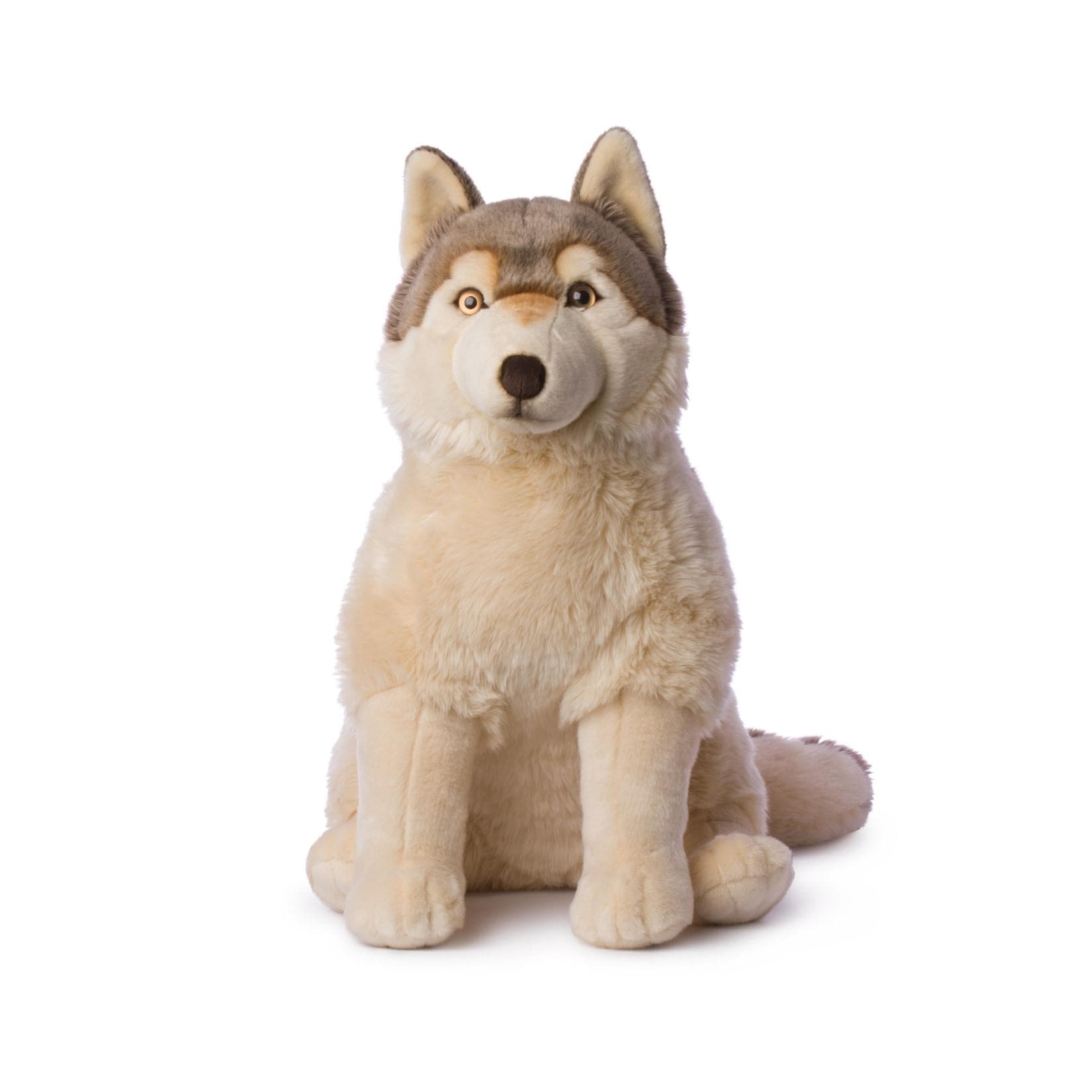 WWF Plüschtier Wolf sitzend 70cm lebensecht Kuscheltier