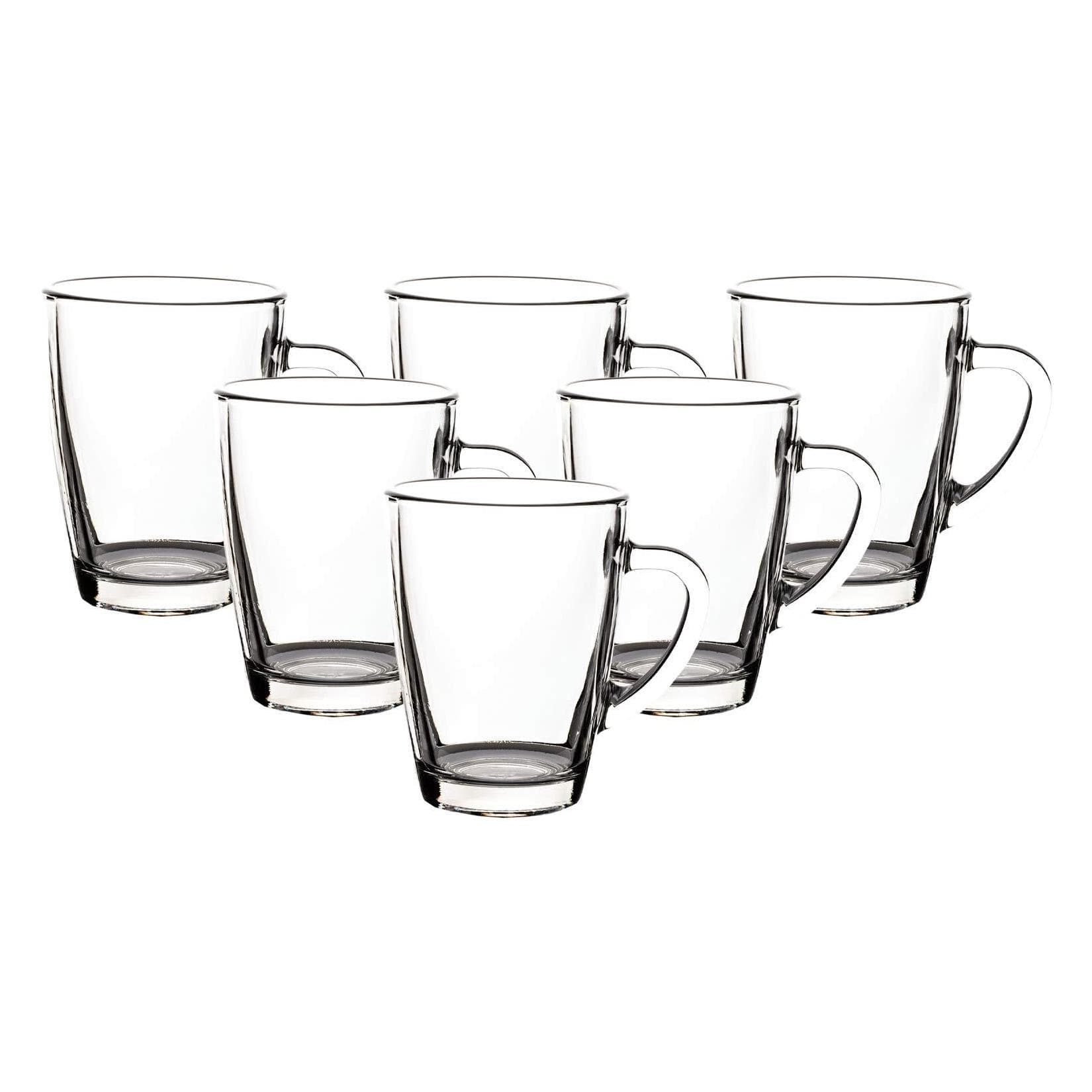 Van Well Nordic Glasbecher 6er Set Transparent 300 ml mit Henkel