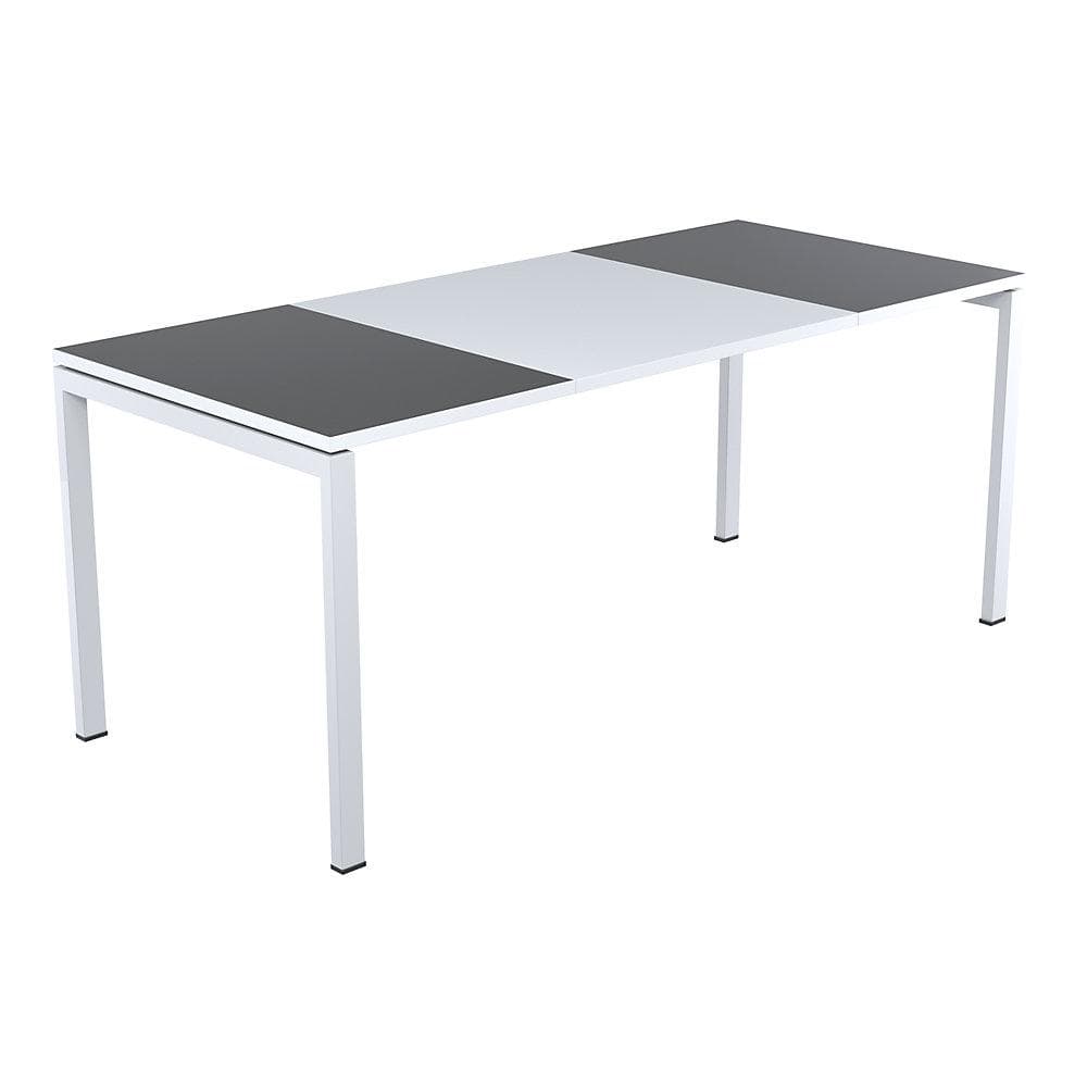 easyDesk Schreibtisch 160x80 cm Anthrazit/Weiß Metallgestell