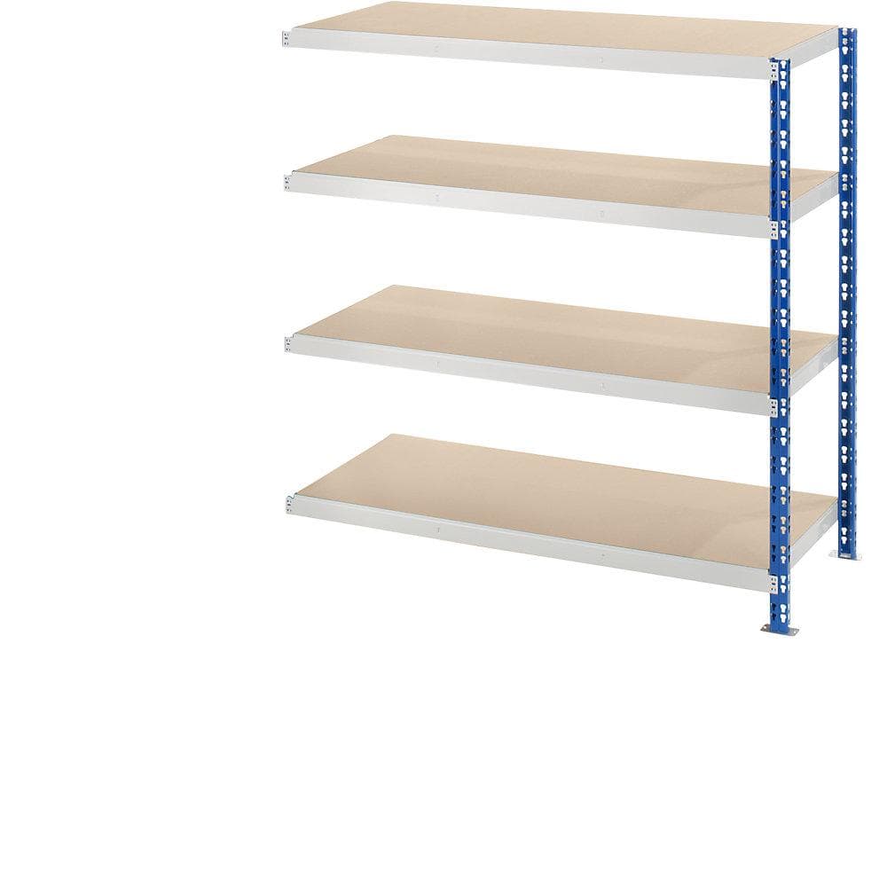 eurokraft basic Großfach-Steckregal Anbauregal Stahl Spanplatte