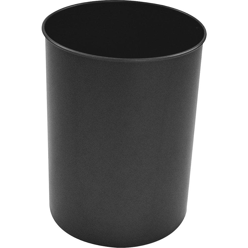 V-Part Runder Papierkorb Metall 30 Liter Schwarz