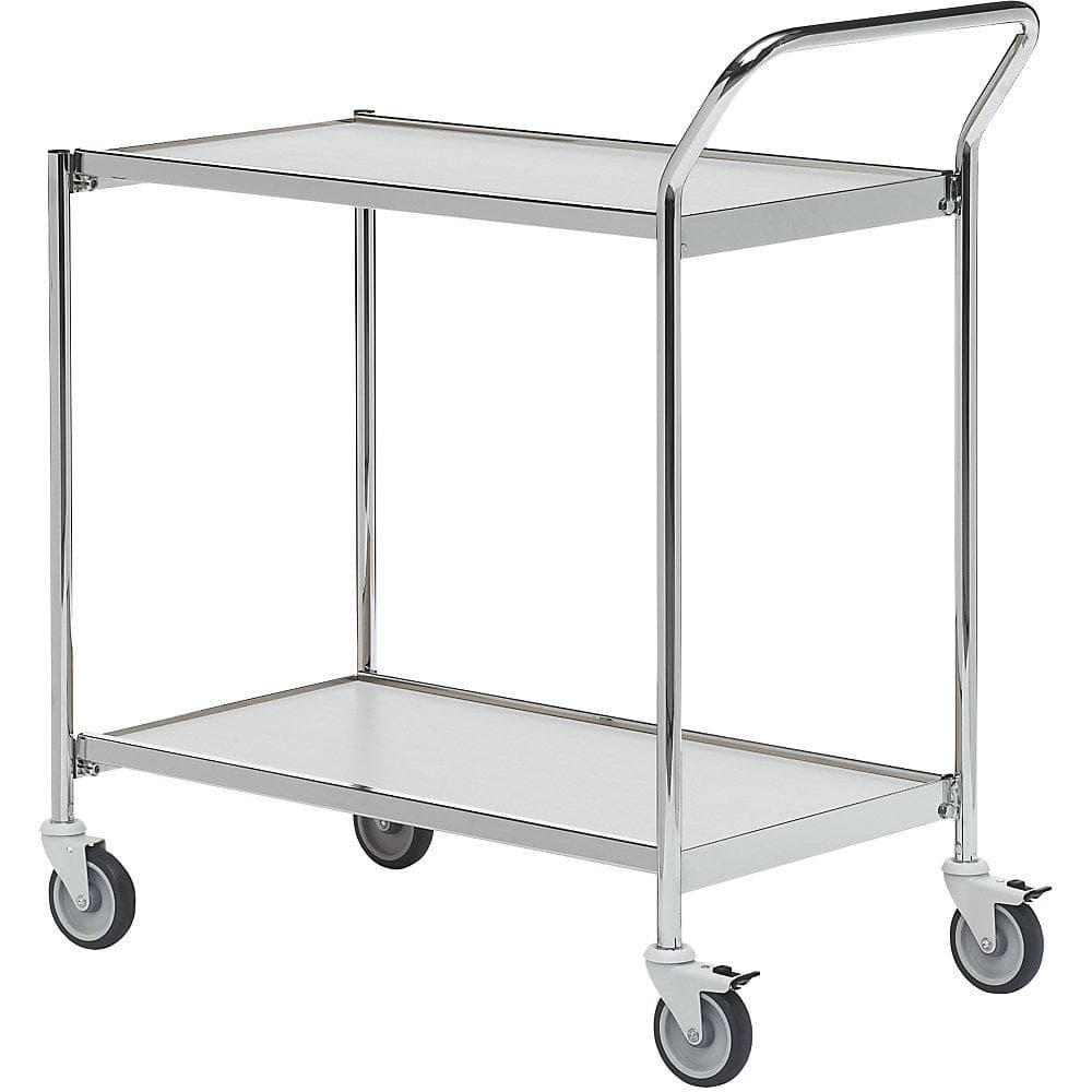 HelgeNyberg Tischwagen 2 Etagen Grau Chrom