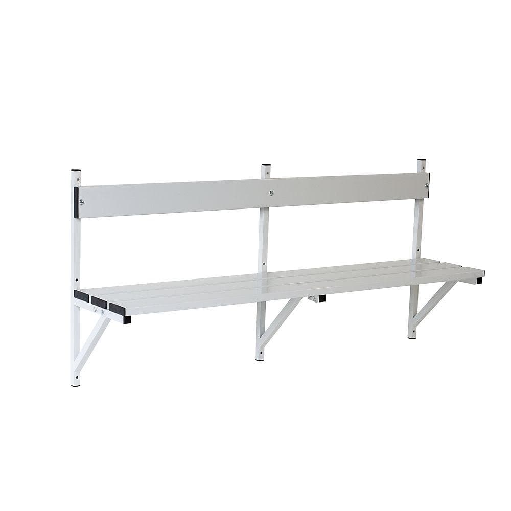 Kaiserkraft Sypro Wandbank Aluminium Edelstahl 1500mm lichtgrau